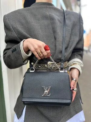 Louis Vuitton Black Leather ??Lockme?? Crossbody