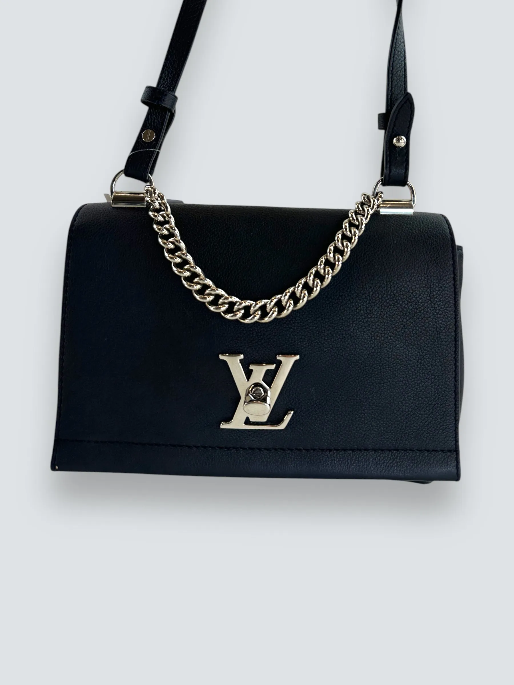 Louis Vuitton Black Leather ??Lockme?? Crossbody