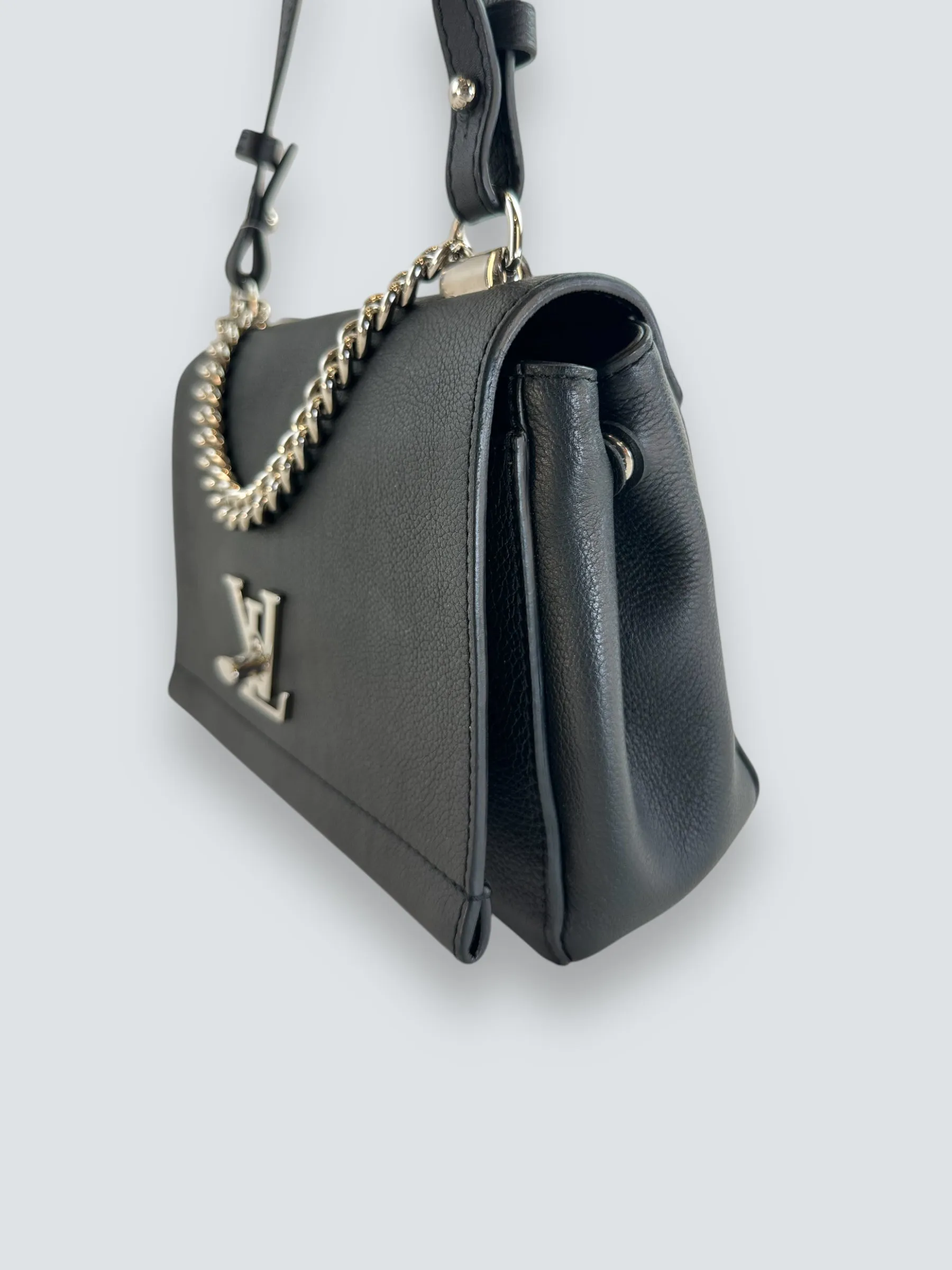 Louis Vuitton Black Leather ??Lockme?? Crossbody