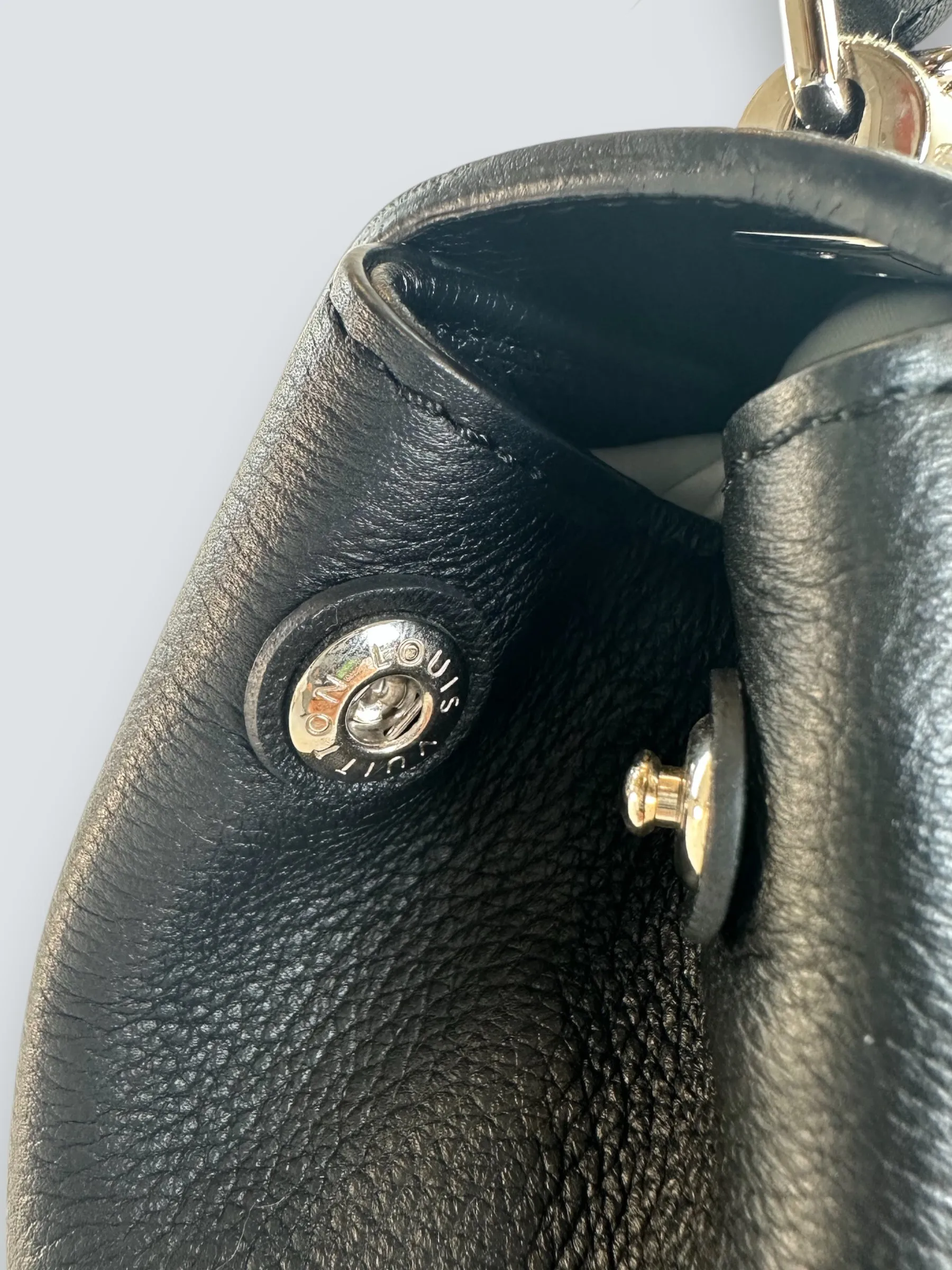 Louis Vuitton Black Leather ??Lockme?? Crossbody