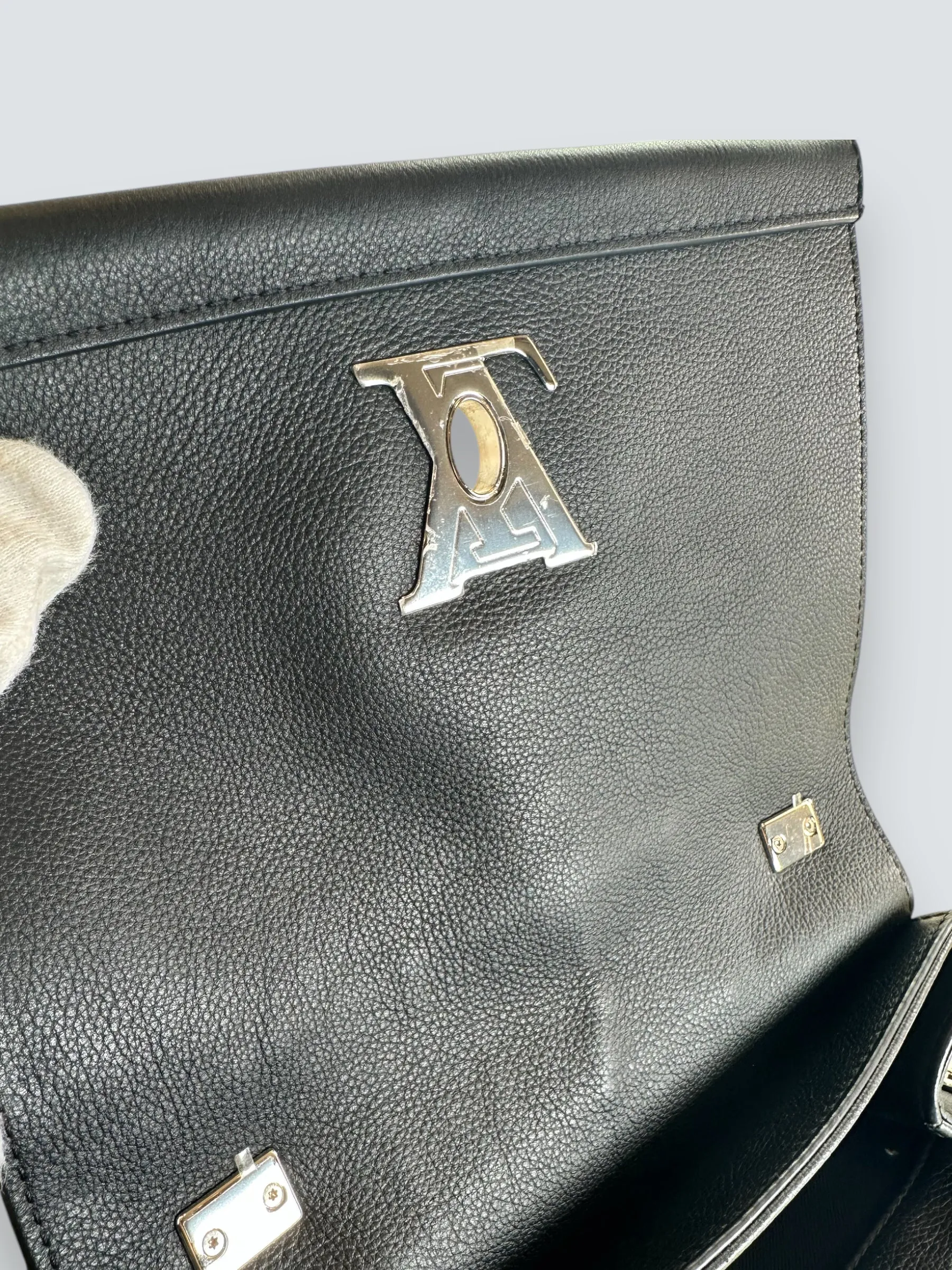 Louis Vuitton Black Leather ??Lockme?? Crossbody