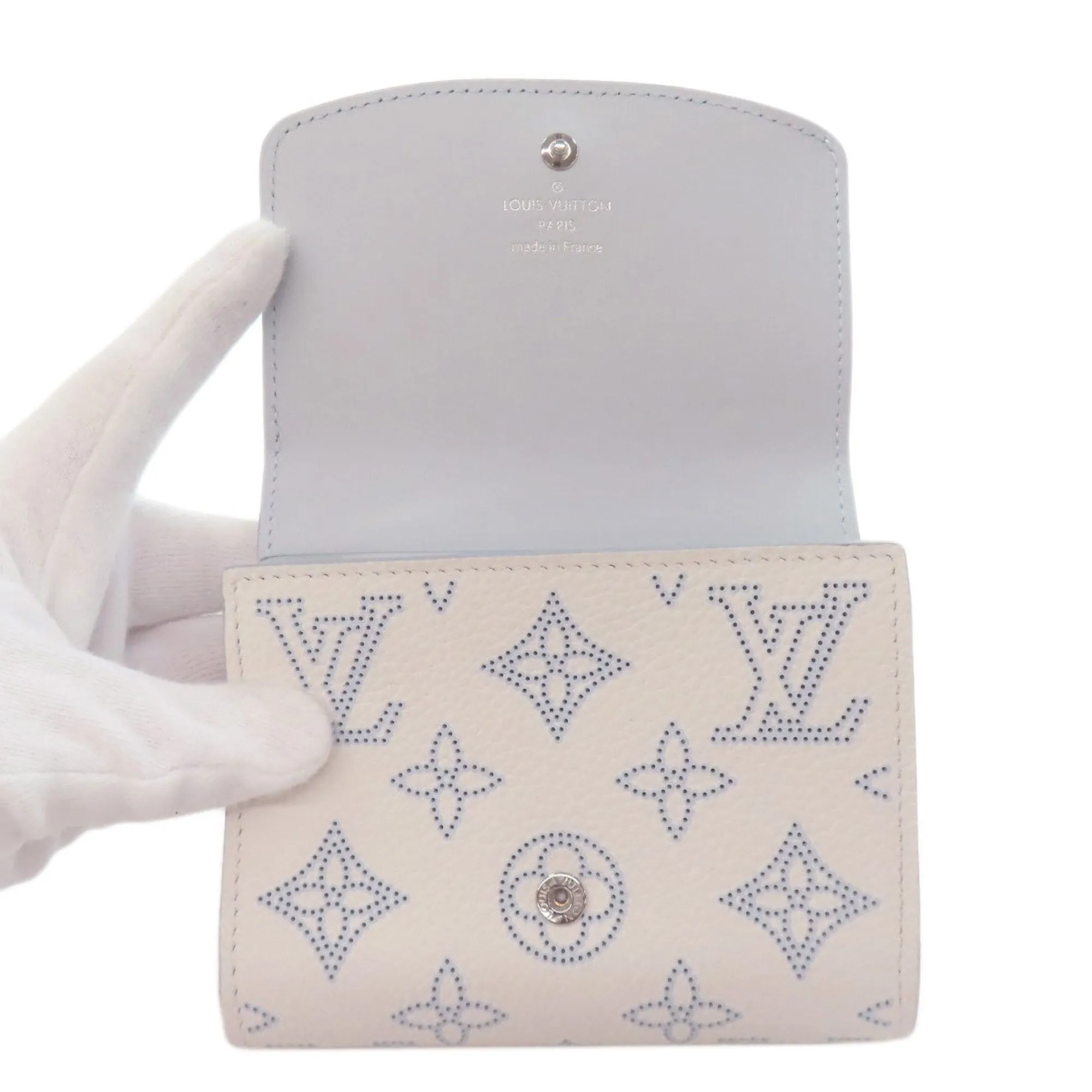 Louis Vuitton blue Mahina Leather Wallet (Bi-Fold) (Pre-Owned)