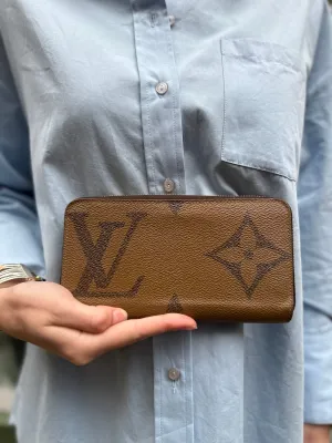 Louis Vuitton Canvas Reverse Monogram Long Wallet