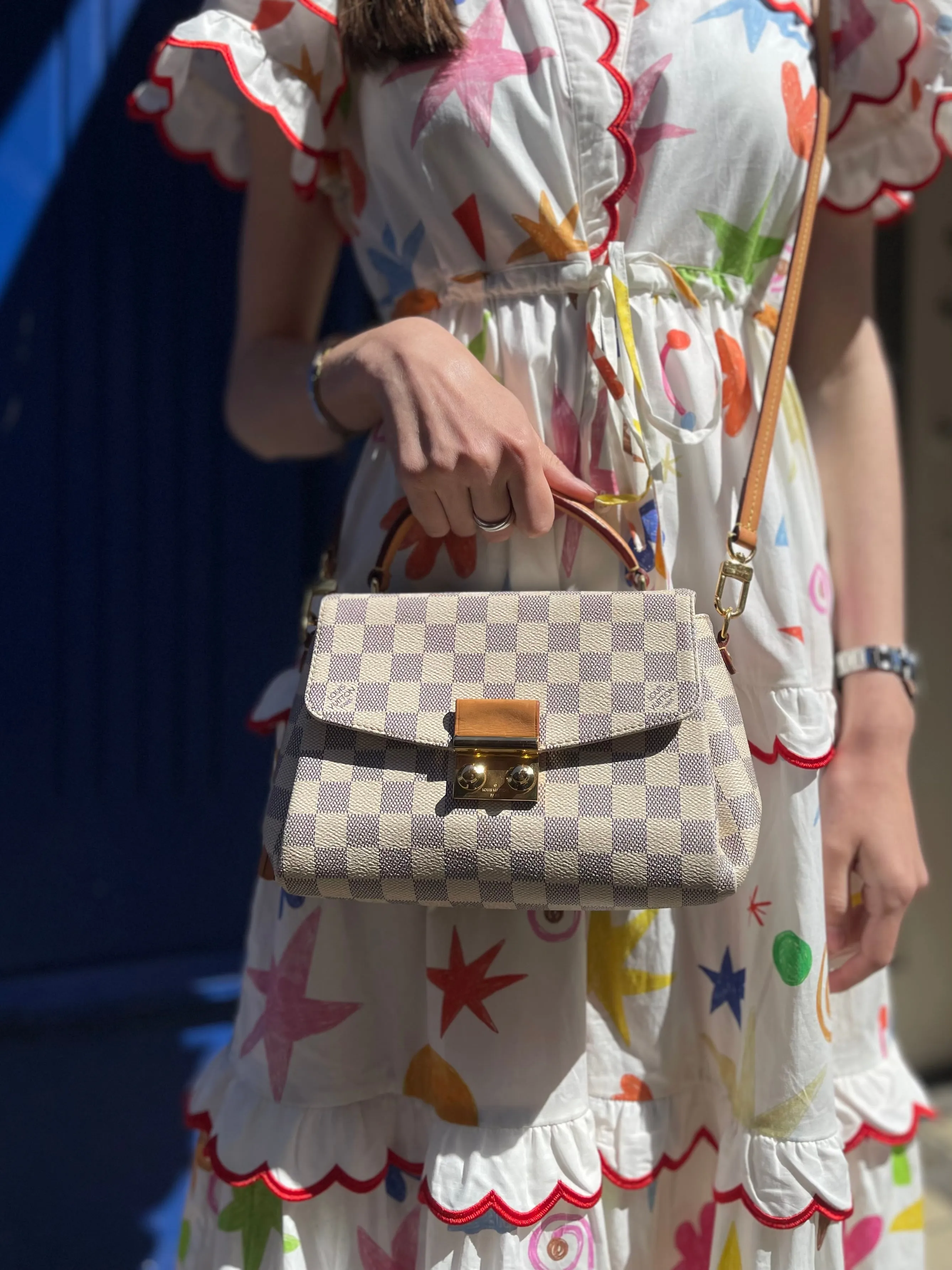 Louis Vuitton Damier Azur Canvas Croisette Crossbody
