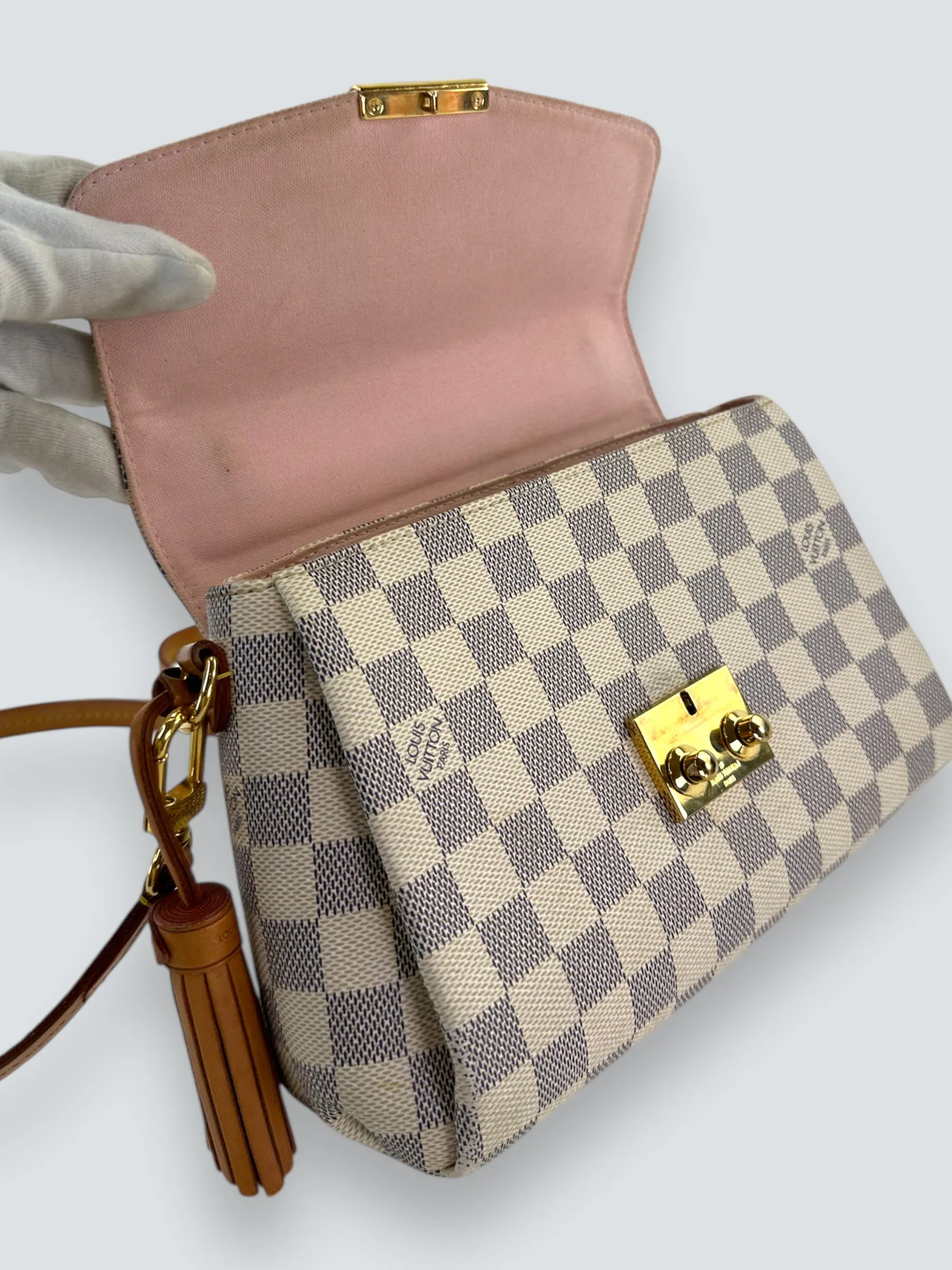 Louis Vuitton Damier Azur Canvas Croisette Crossbody