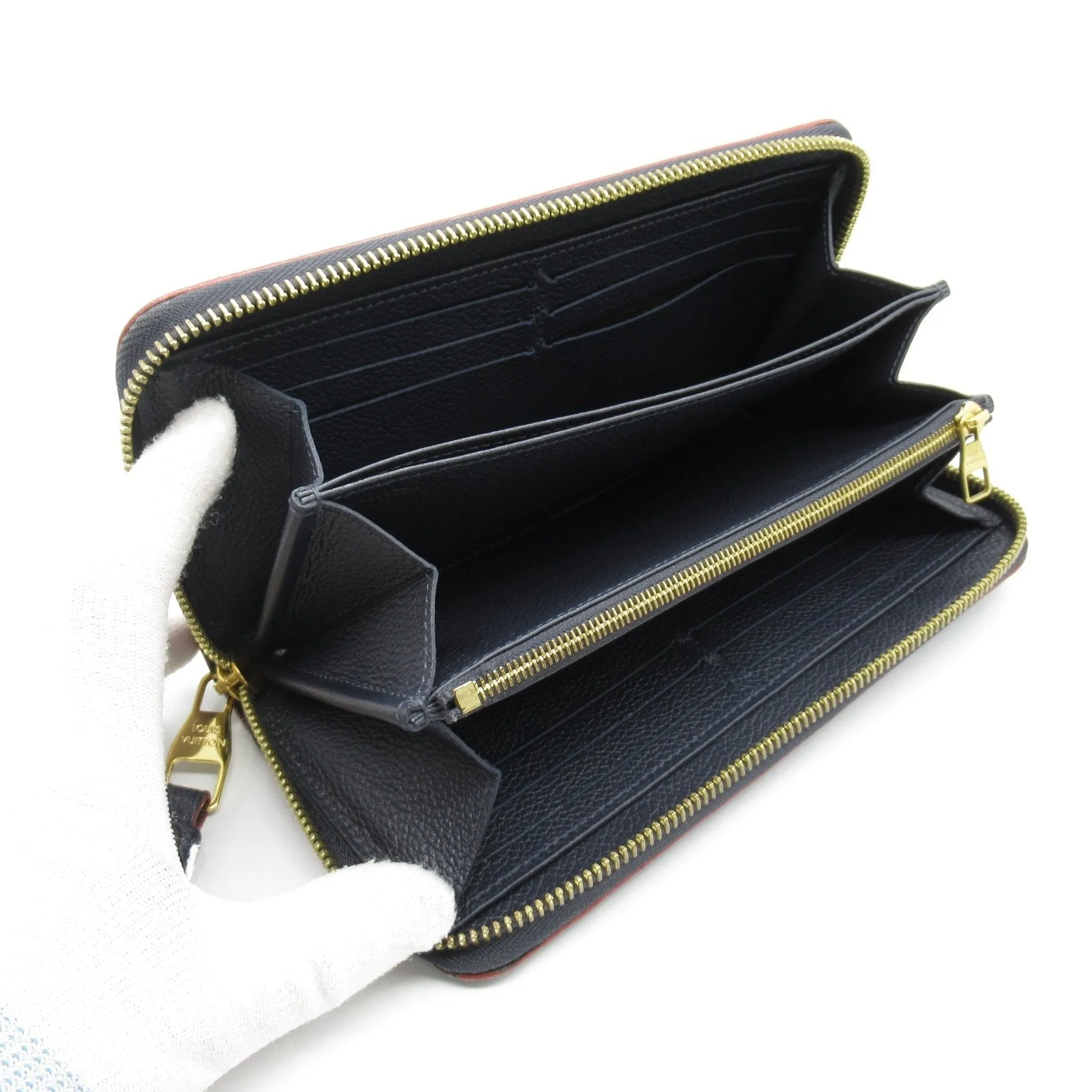 Louis Vuitton Marine Rouge Navy Monogram Empreinte Long Wallet (Bi-Fold) (Pre-Owned)