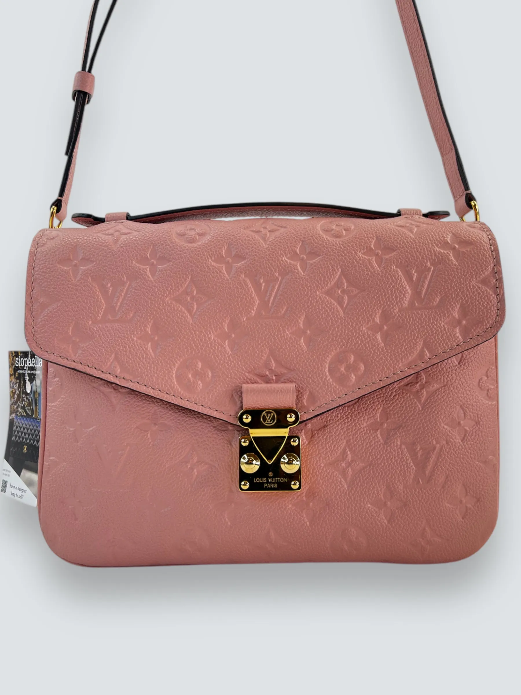 Louis Vuitton Rose Pink Empriente Leather Pochette Metis Crossbody
