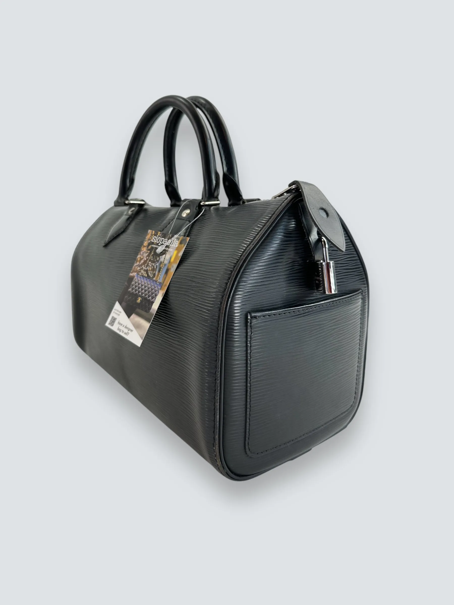 Louis Vuitton Speedy 30 Epi Black Handbag
