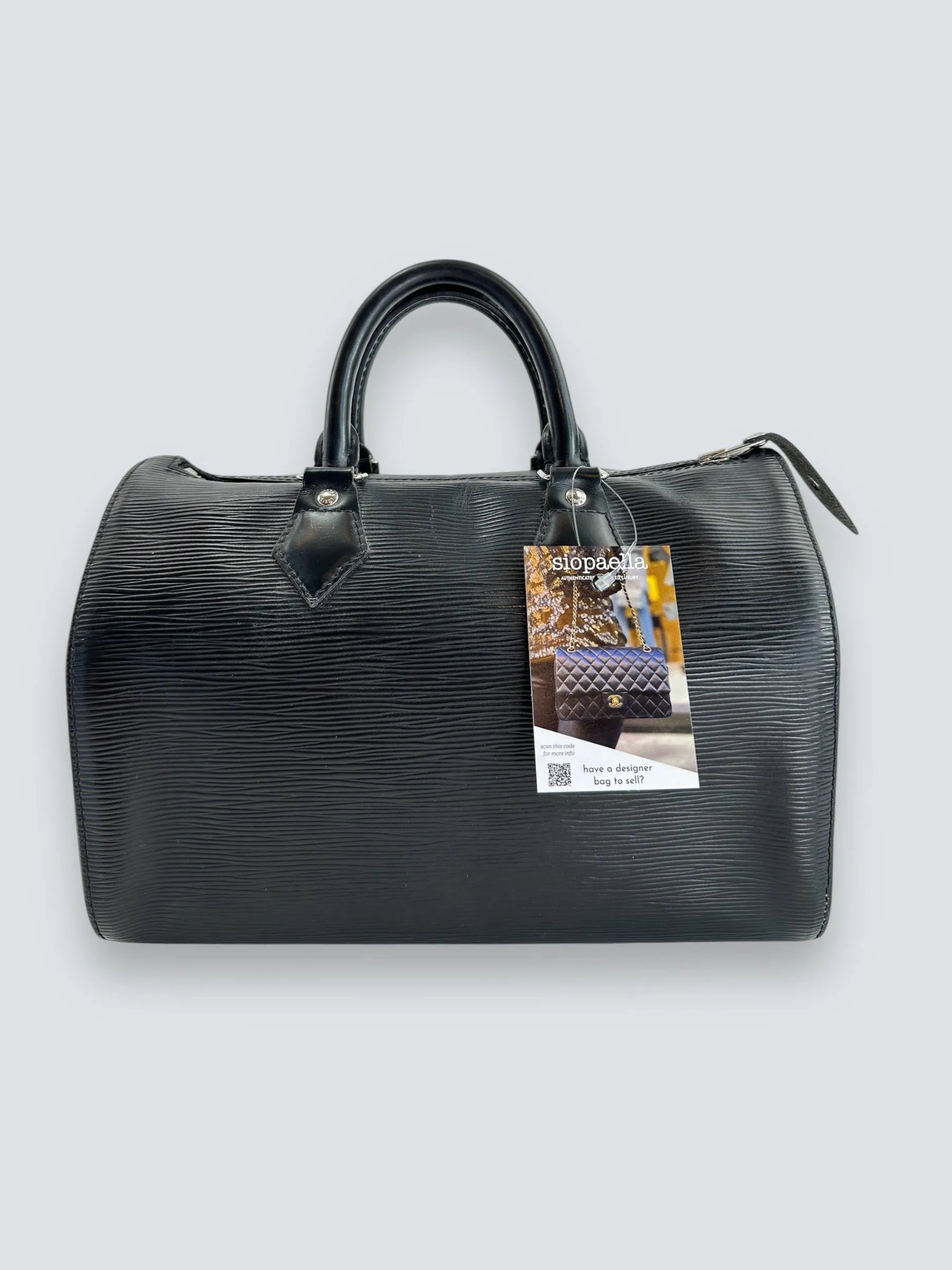 Louis Vuitton Speedy 30 Epi Black Handbag