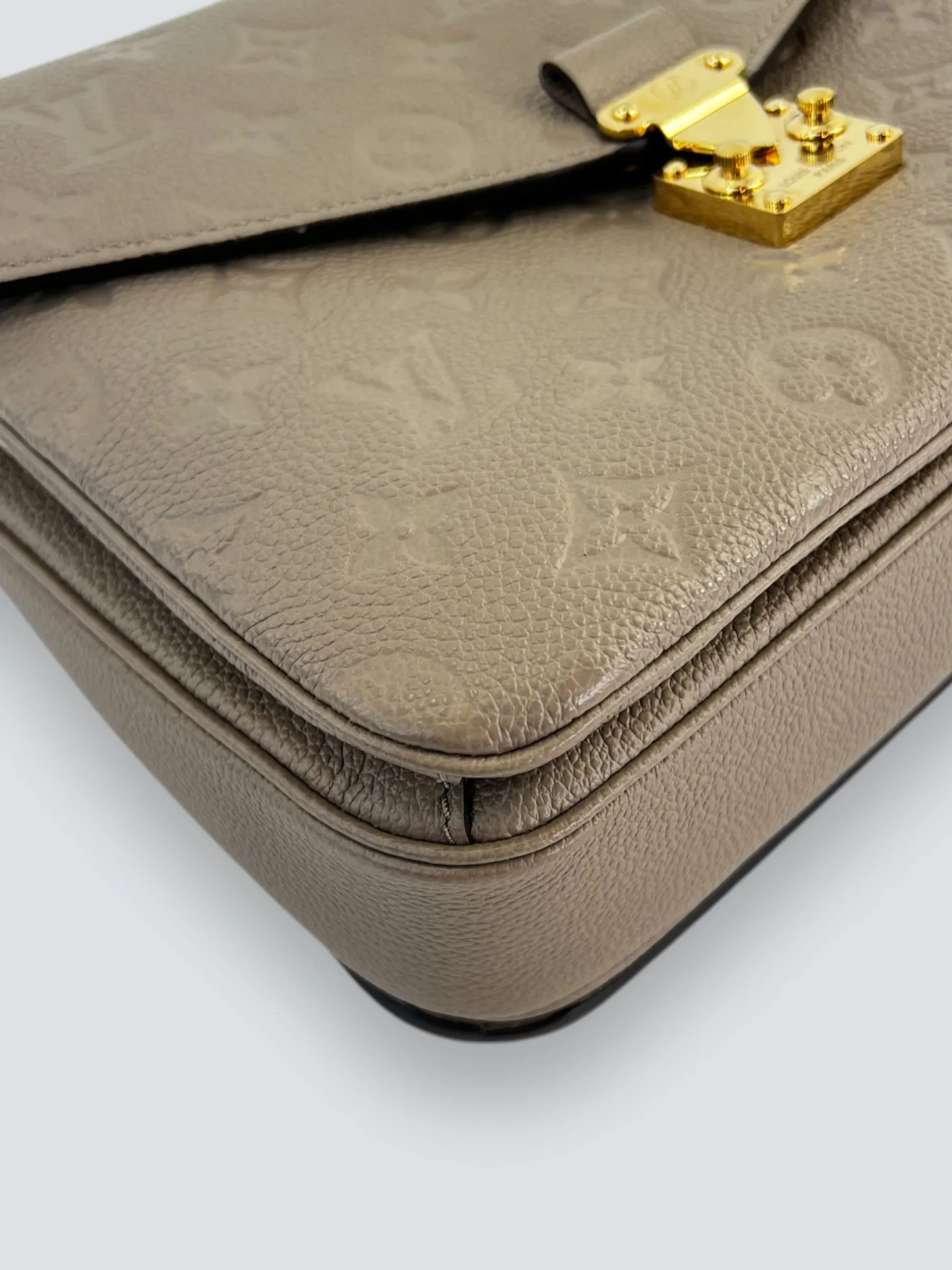 Louis Vuitton Taupe Empriente Leather Pochette Metis Crossbody