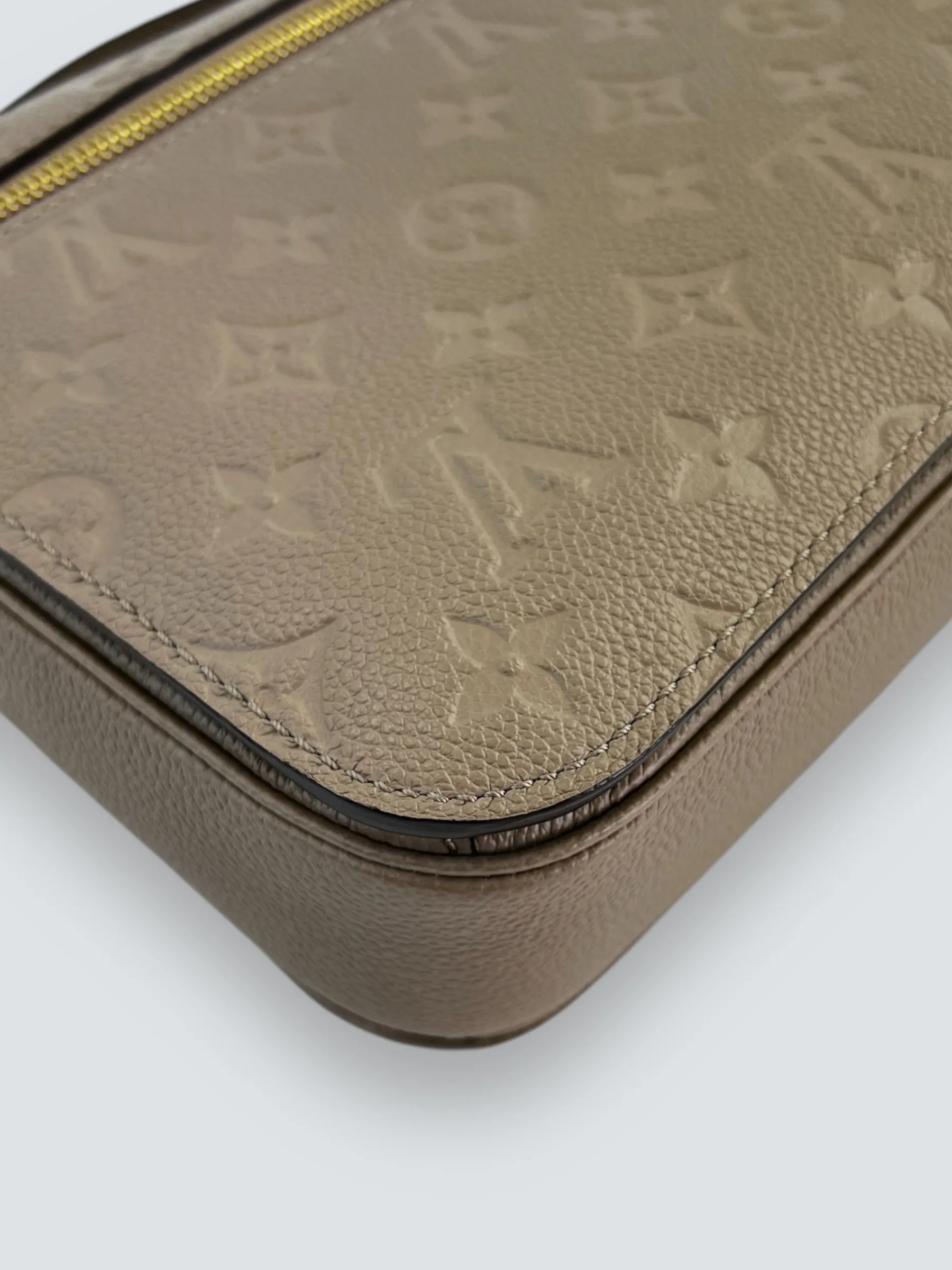 Louis Vuitton Taupe Empriente Leather Pochette Metis Crossbody