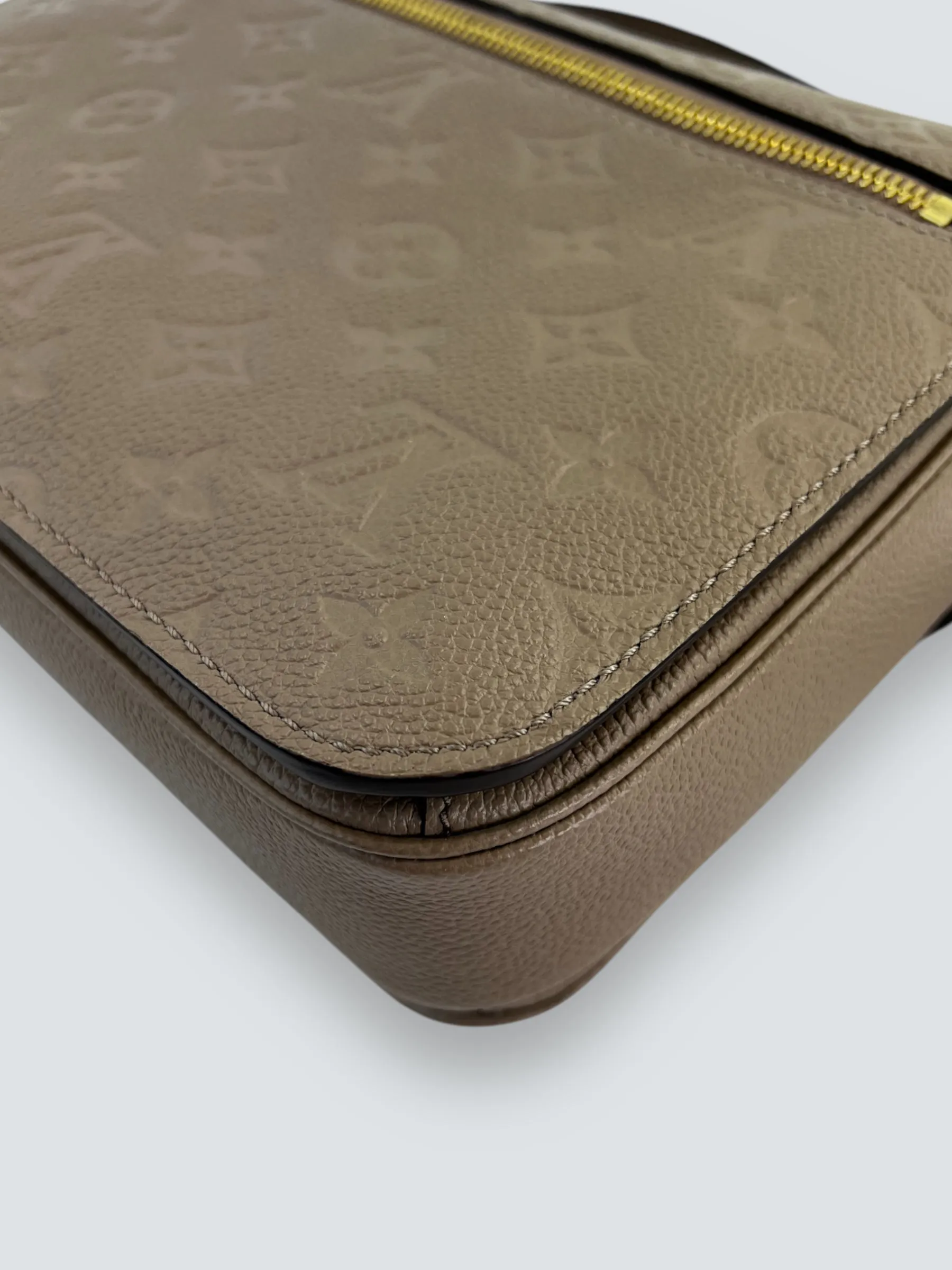 Louis Vuitton Taupe Empriente Leather Pochette Metis Crossbody