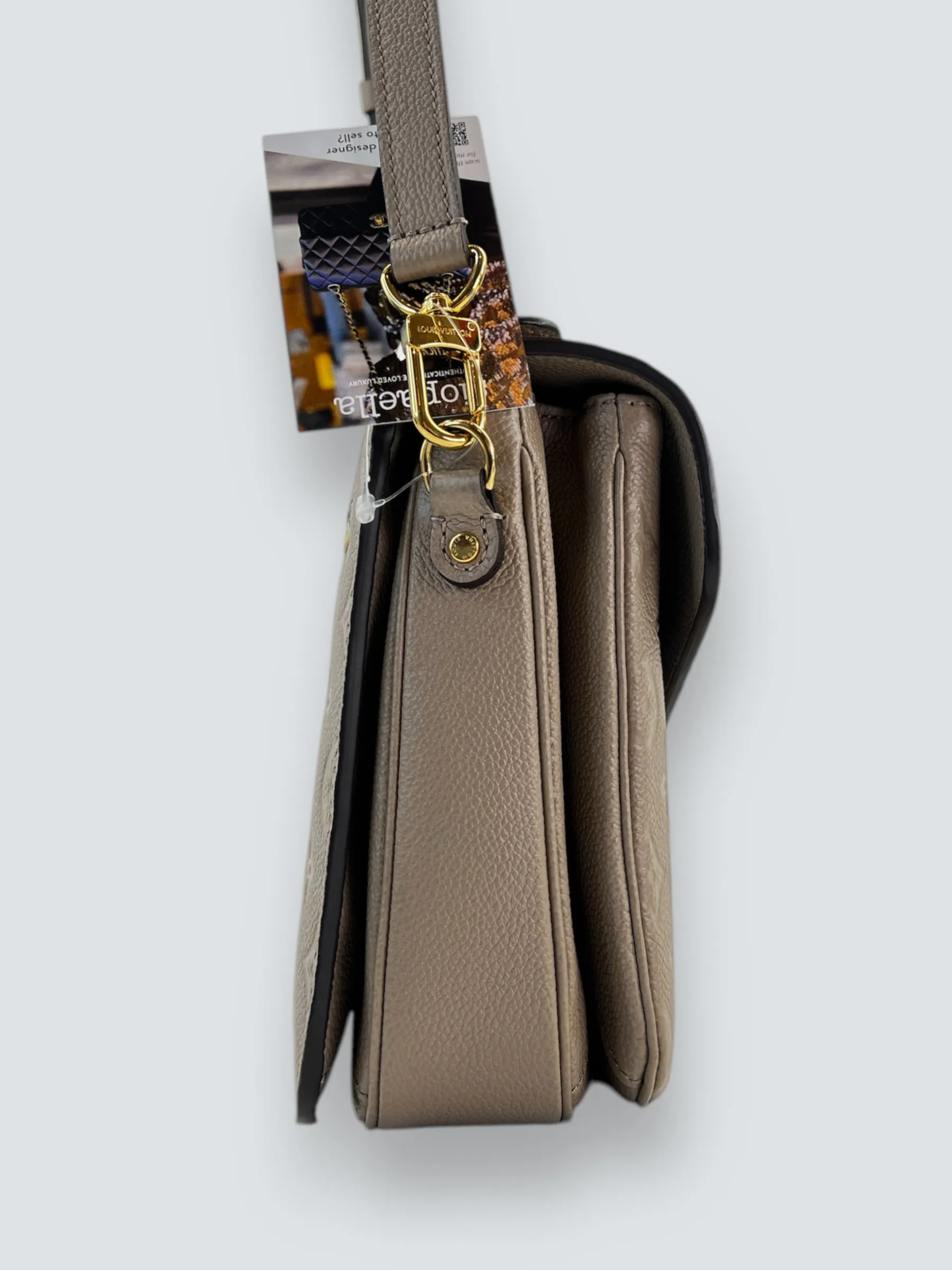 Louis Vuitton Taupe Empriente Leather Pochette Metis Crossbody