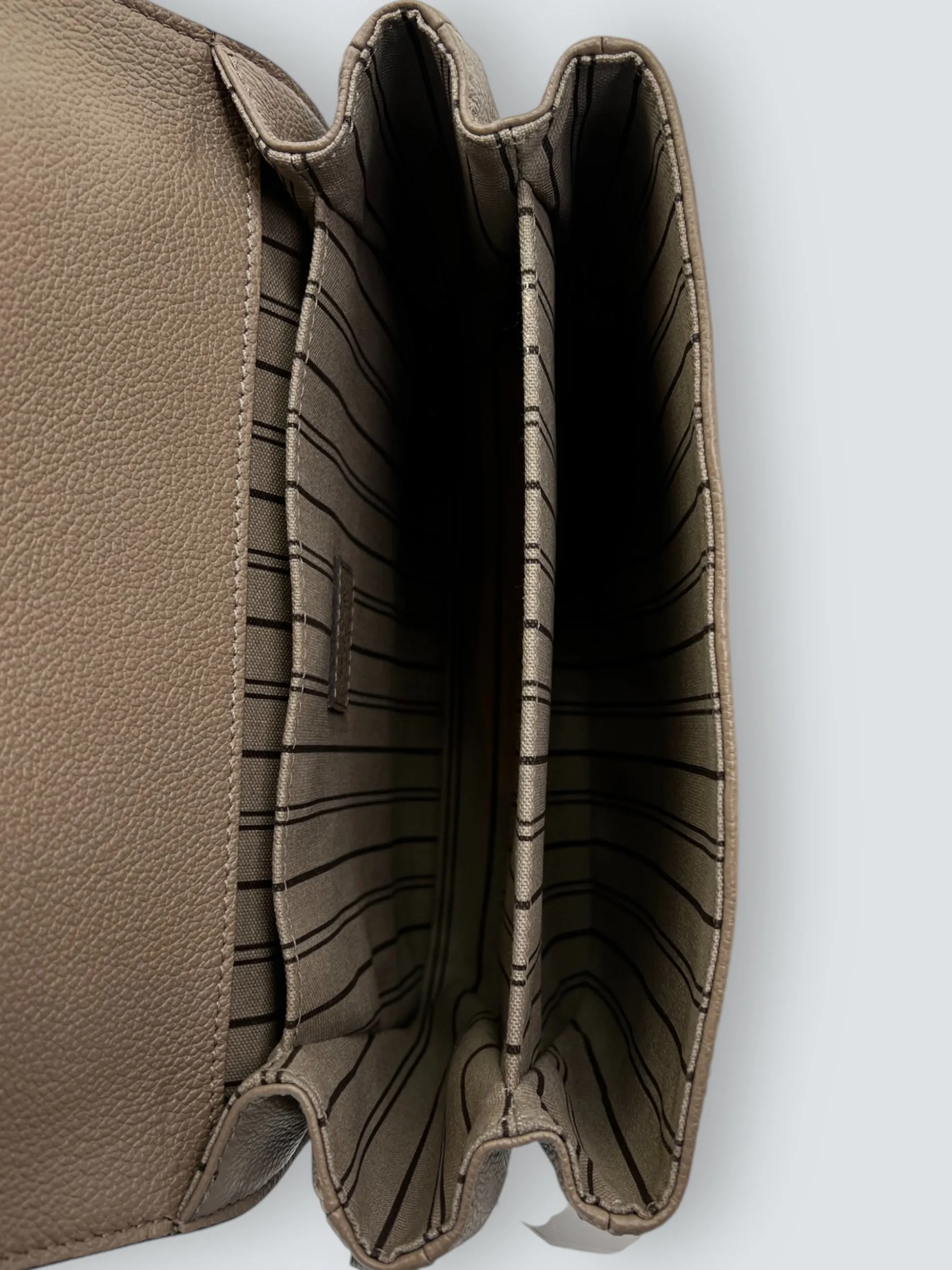 Louis Vuitton Taupe Empriente Leather Pochette Metis Crossbody