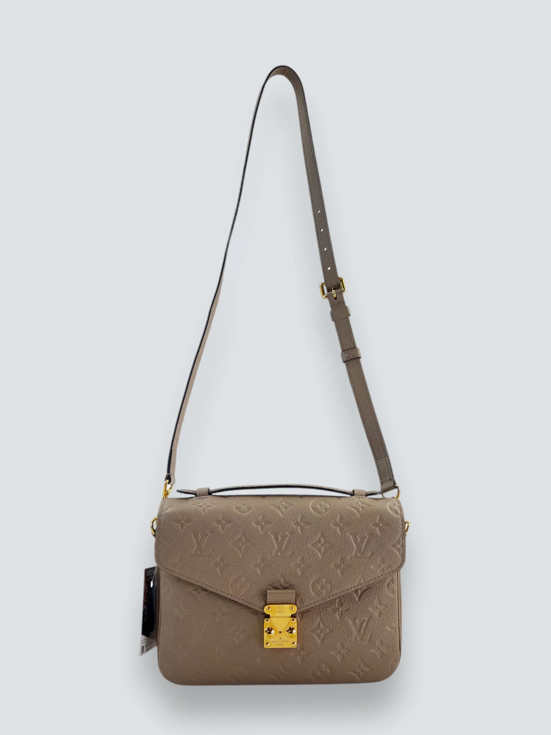 Louis Vuitton Taupe Empriente Leather Pochette Metis Crossbody