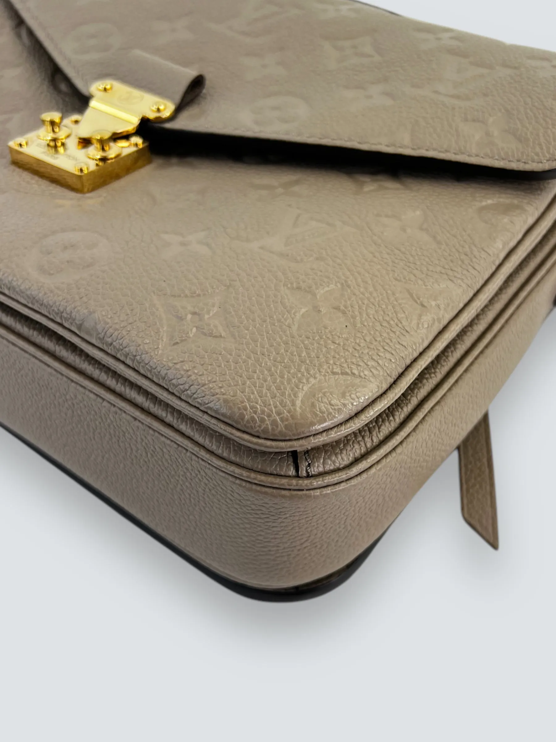 Louis Vuitton Taupe Empriente Leather Pochette Metis Crossbody
