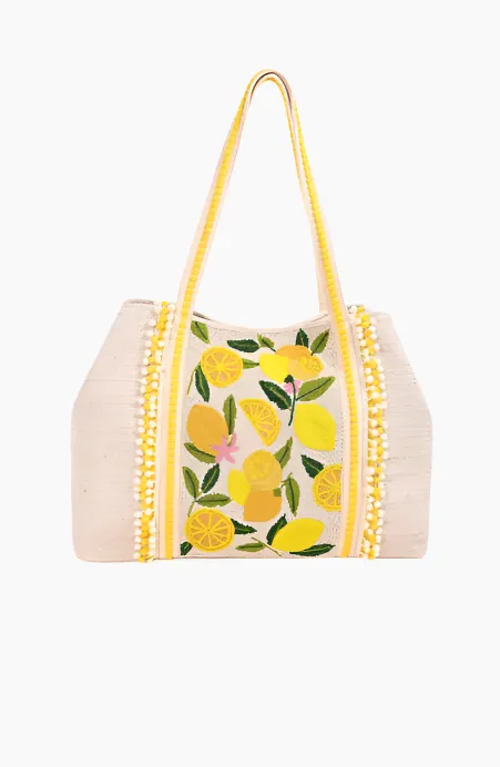 Make Lemonade Woven Tote Bag