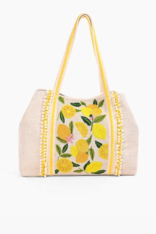 Make Lemonade Woven Tote Bag