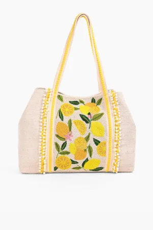 Make Lemonade Woven Tote Bag