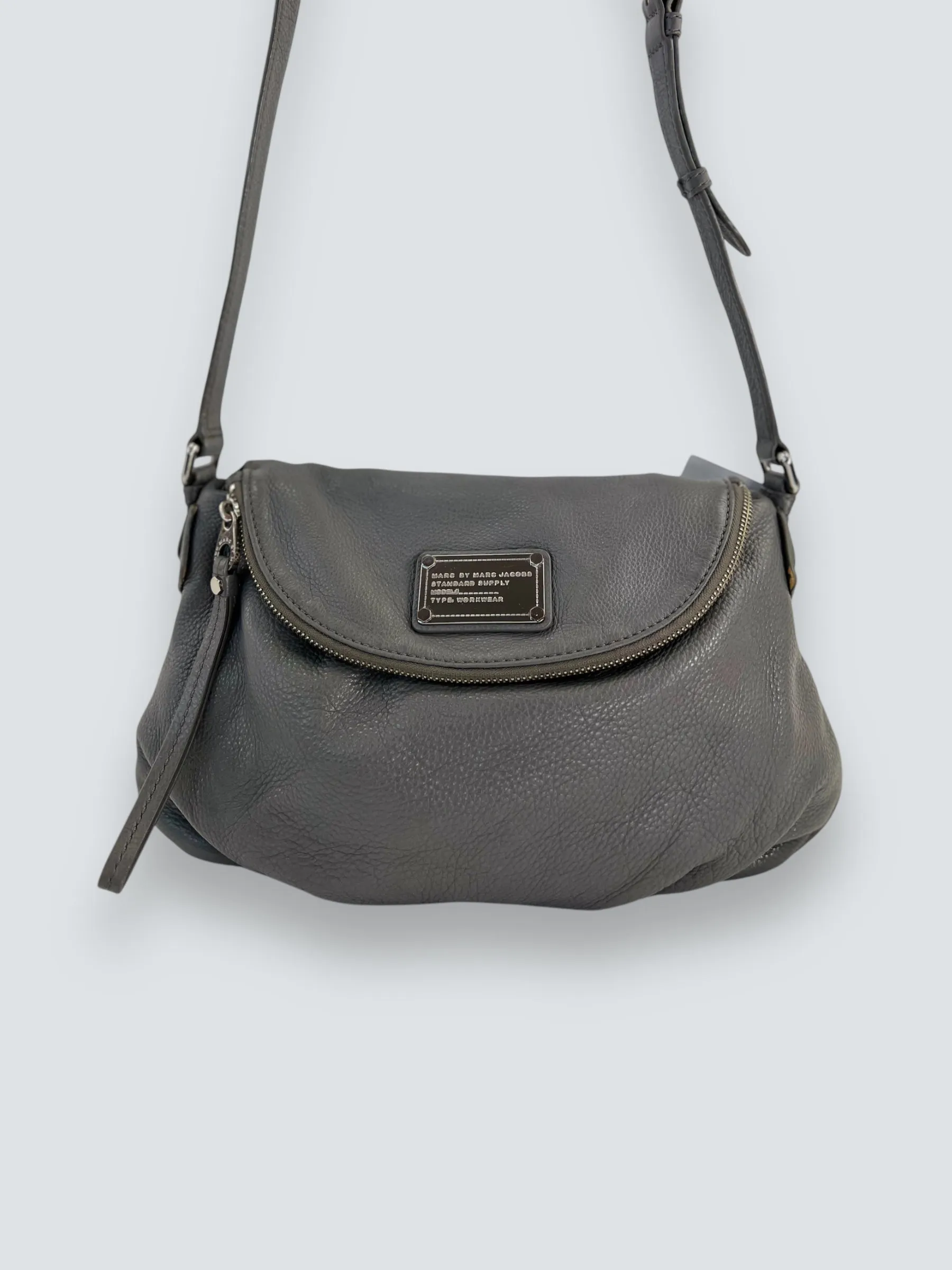 Marc Jacobs Grey Leather Natasha Crossbody