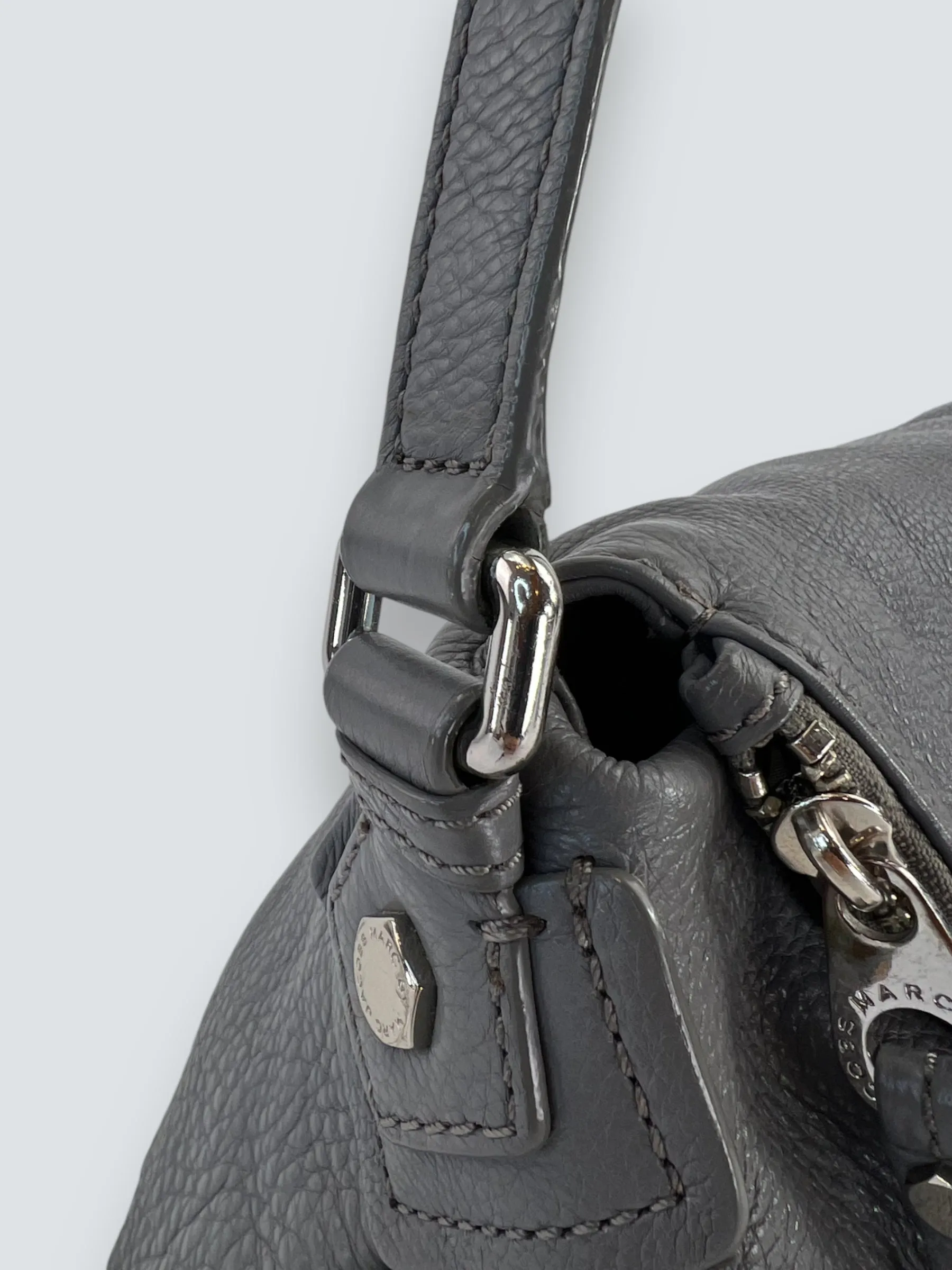 Marc Jacobs Grey Leather Natasha Crossbody