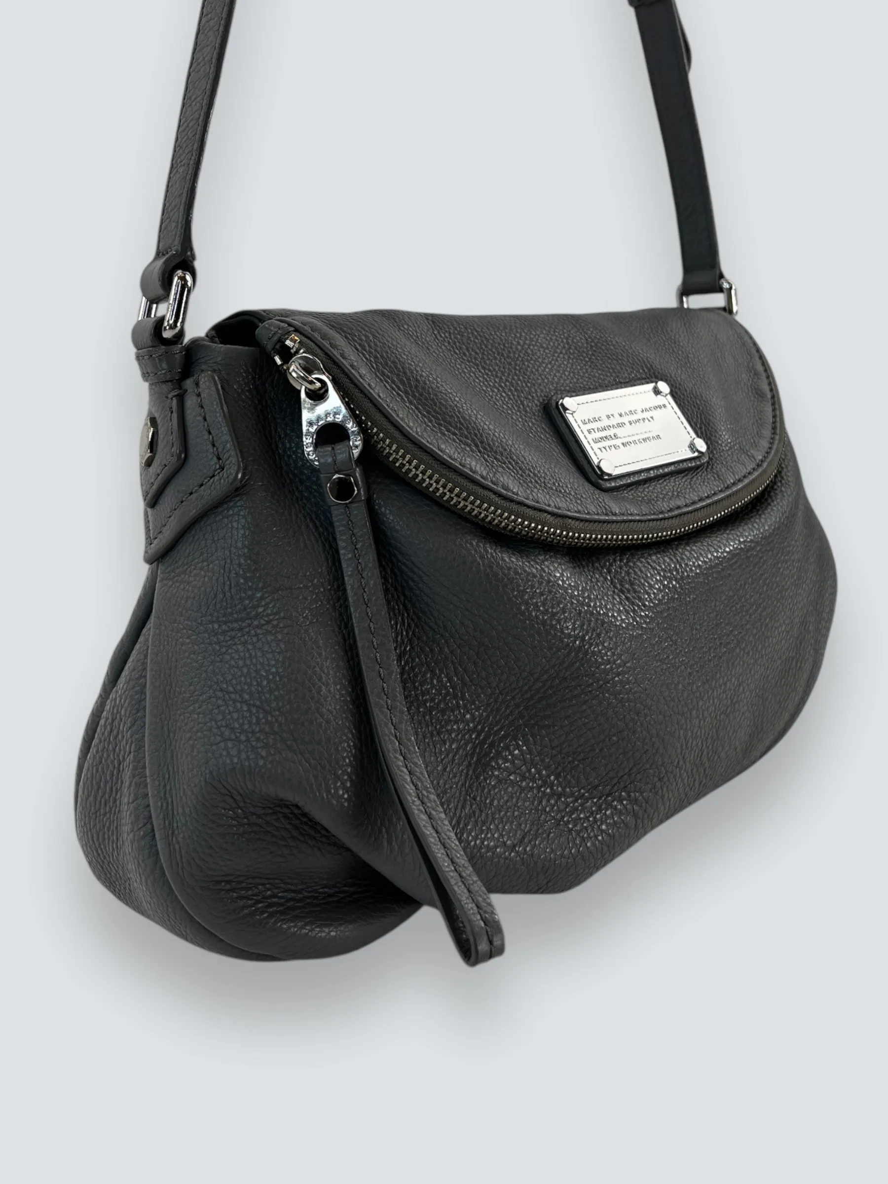 Marc Jacobs Grey Leather Natasha Crossbody