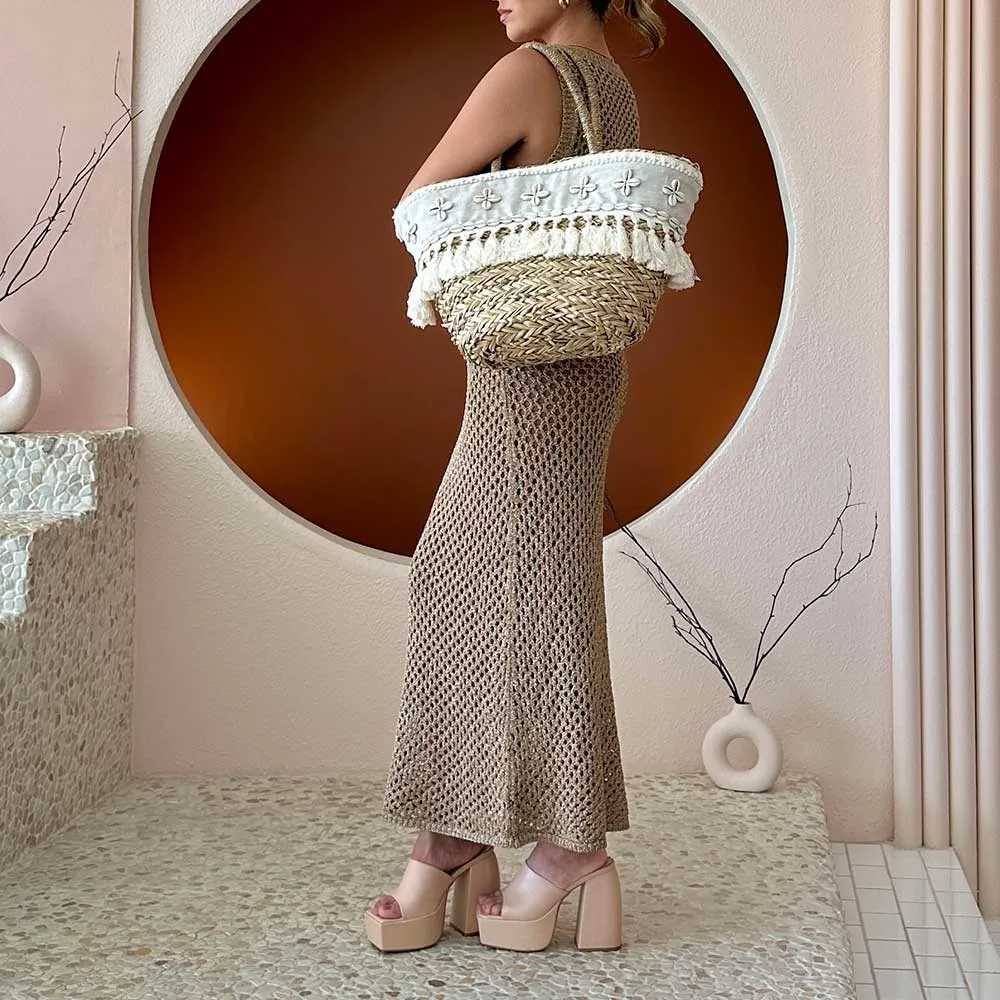 Melie Bianco Arielle Sea Shell Large Tote Bag