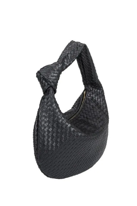 Melie Bianco Black Brigitte Large Satchel