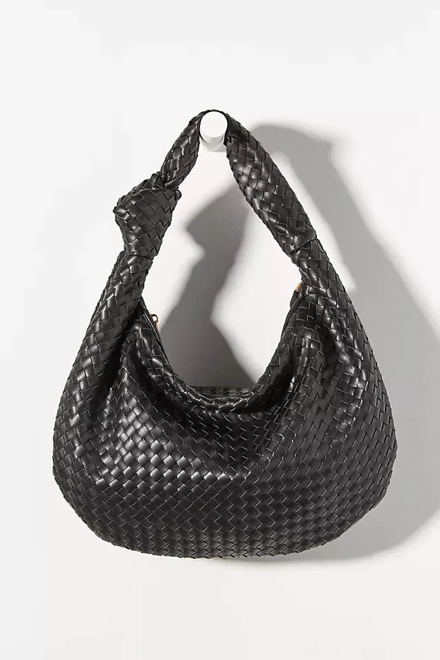 Melie Bianco Black Brigitte Large Satchel