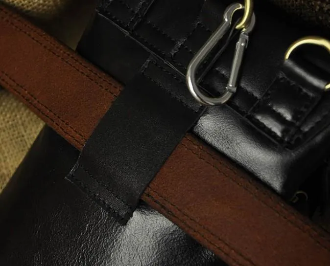 Mens Leather Small Side Bag  Waist Pouch COURIER BAG Holster Belt Case Belt Pouch for Men