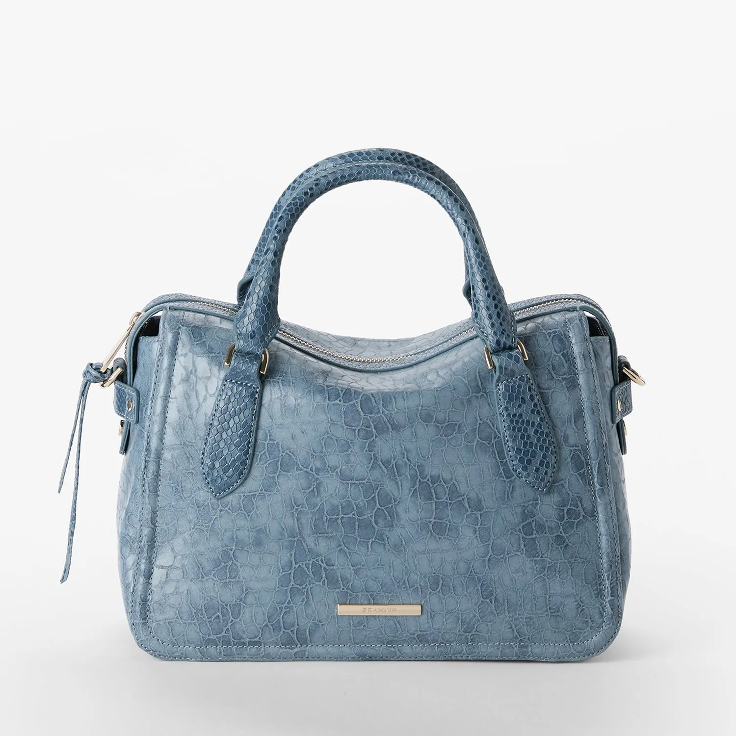 Micaela Satchel Bellbottom Blue Zostera