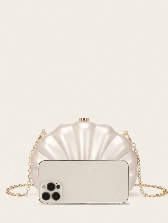 Mini Pearl Shell Clutch Crossbody