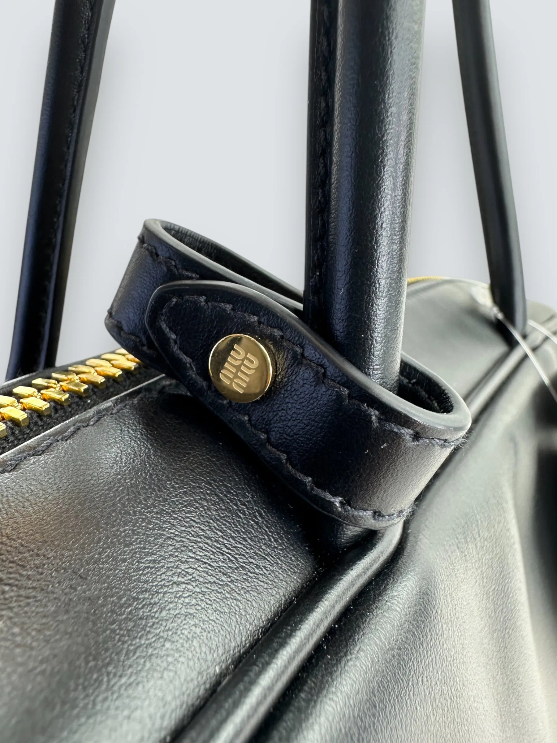 MiuMiu Black Leather "Beau" Shoulder Bag