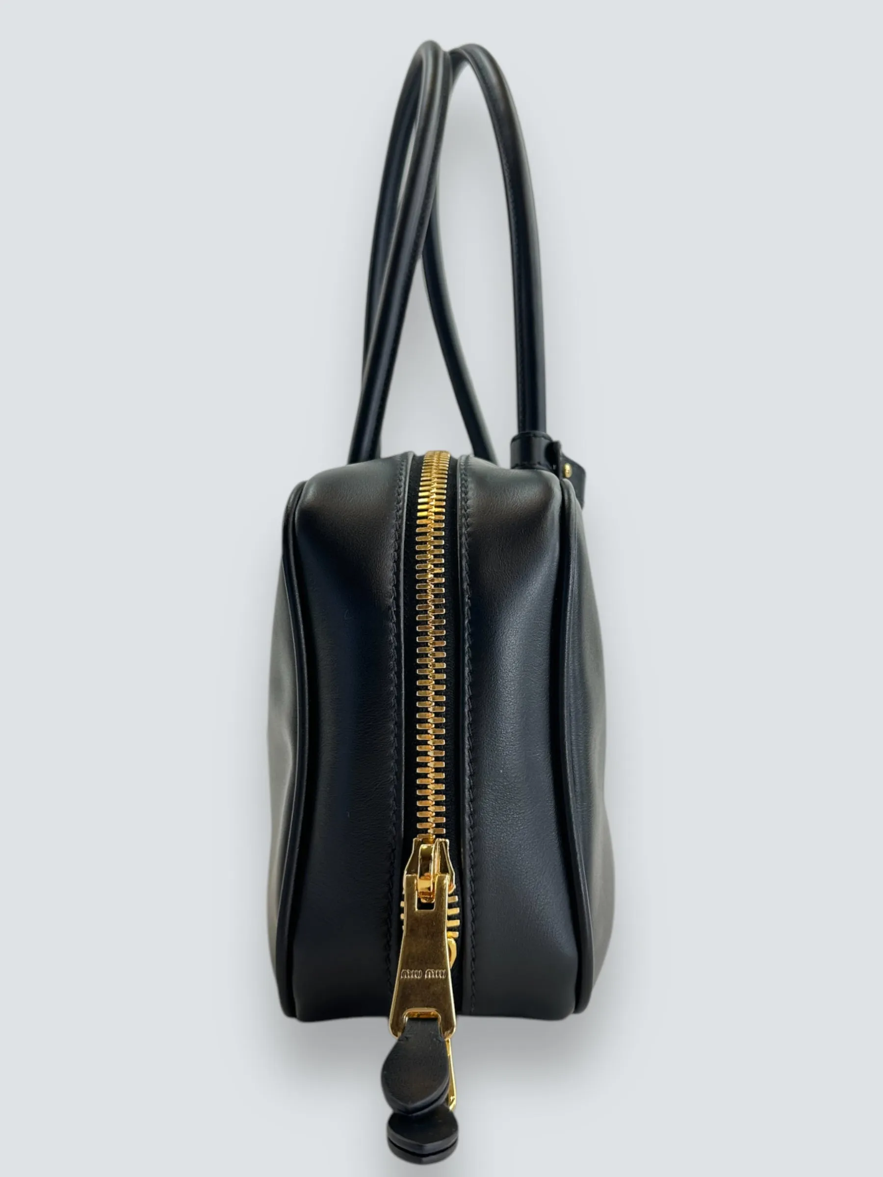 MiuMiu Black Leather "Beau" Shoulder Bag