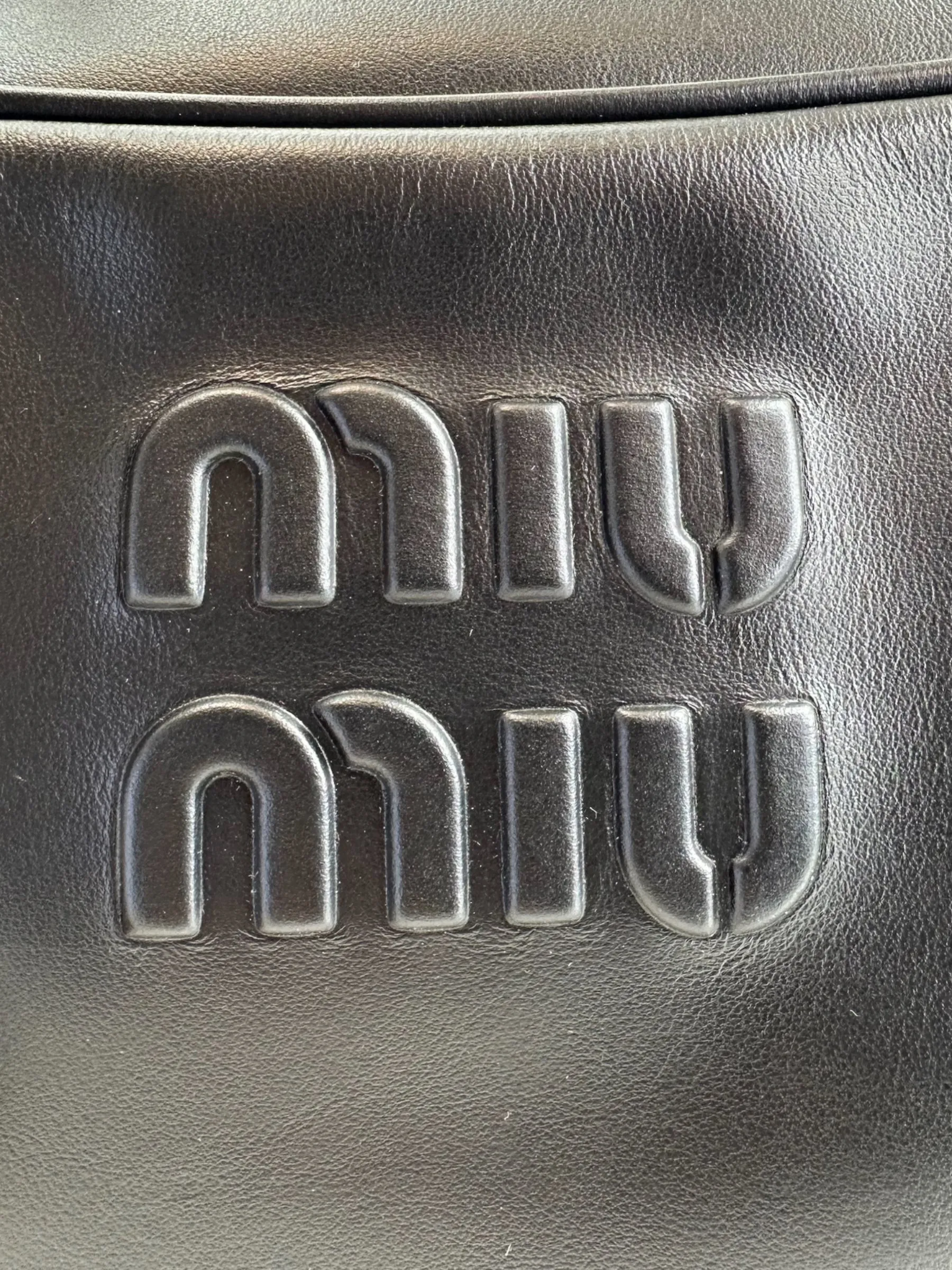 MiuMiu Black Leather "Beau" Shoulder Bag