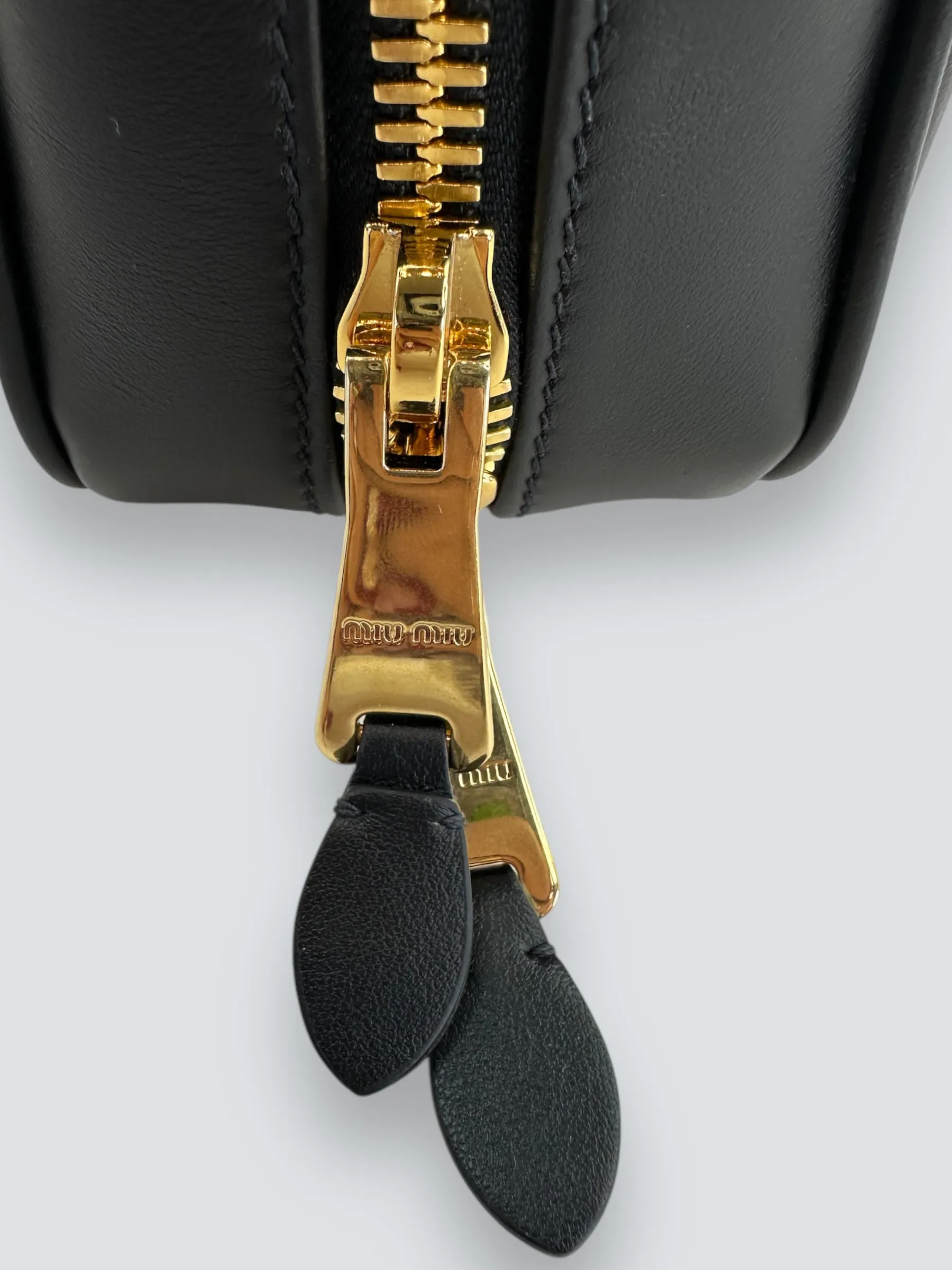 MiuMiu Black Leather "Beau" Shoulder Bag