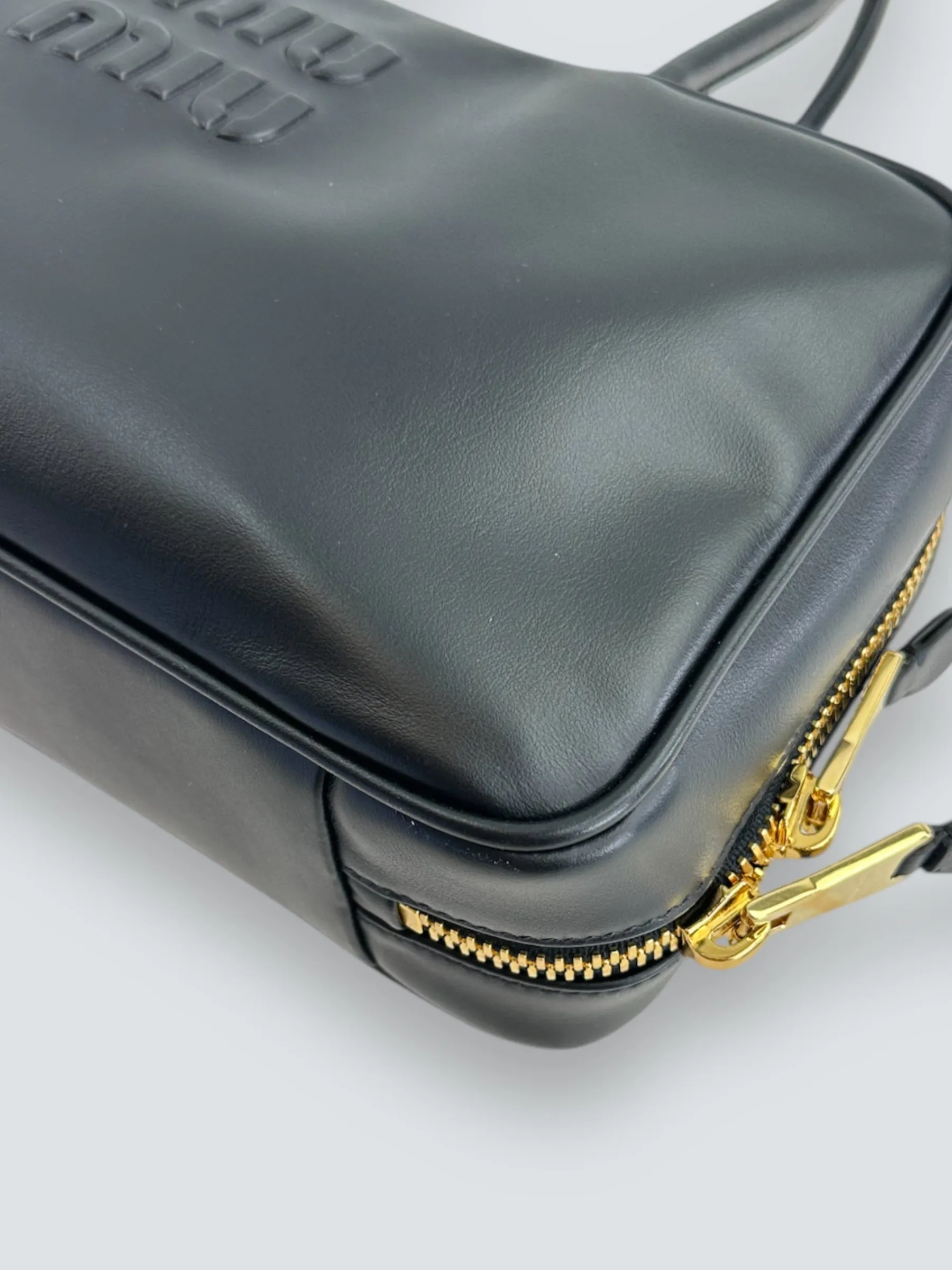 MiuMiu Black Leather "Beau" Shoulder Bag