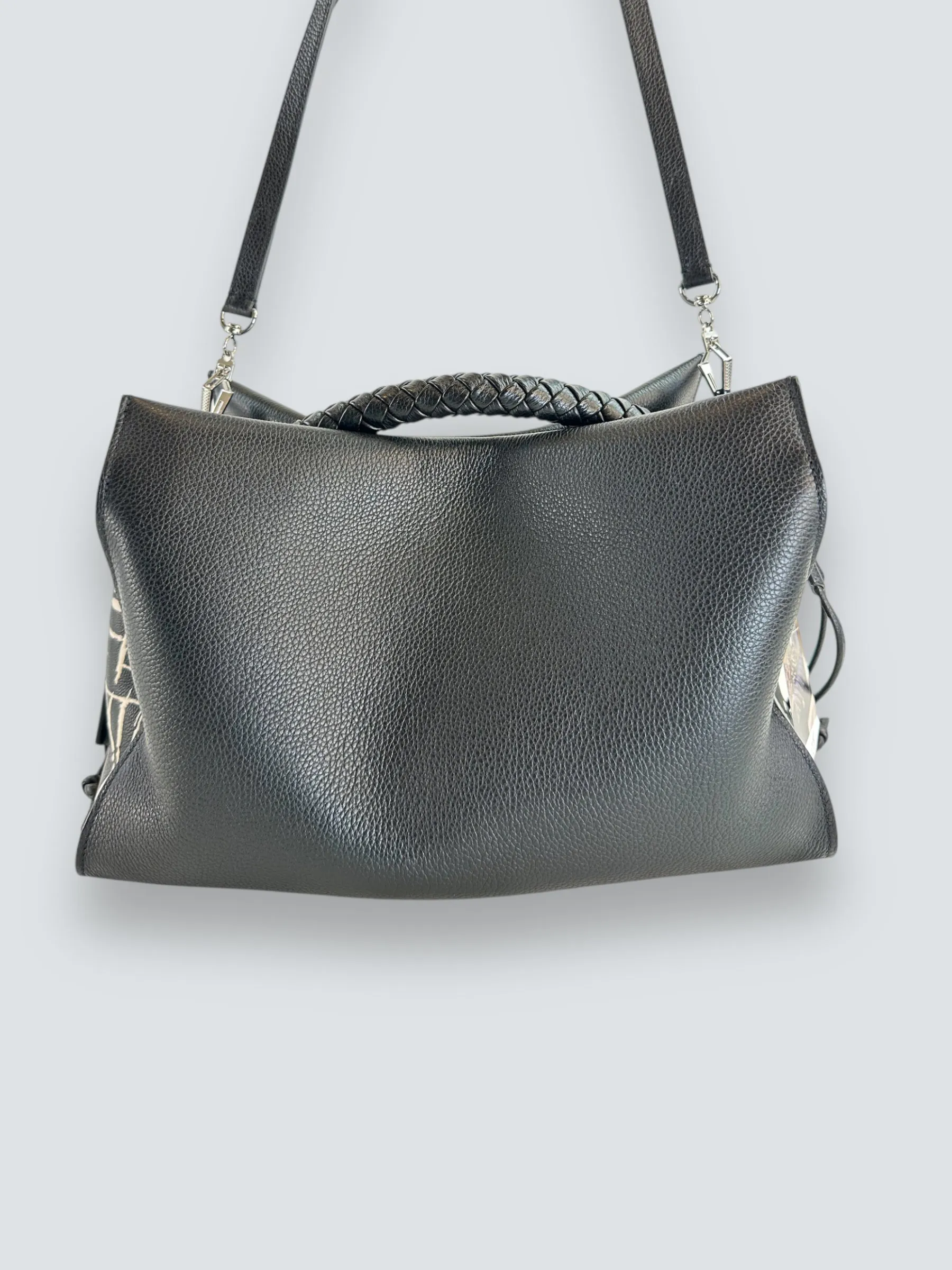 Mulberry Black Leather "Iris" Shoulder Bag
