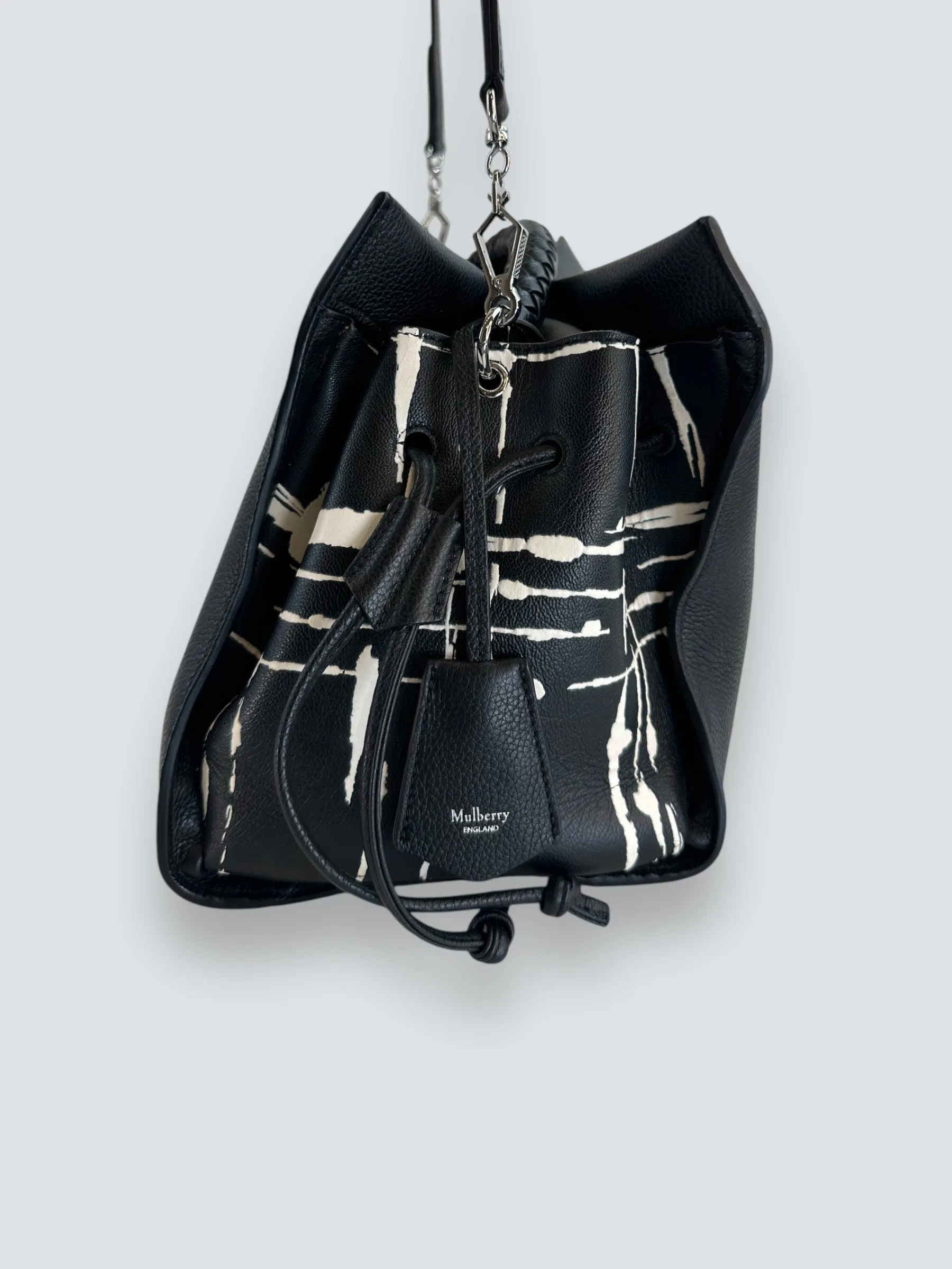 Mulberry Black Leather "Iris" Shoulder Bag