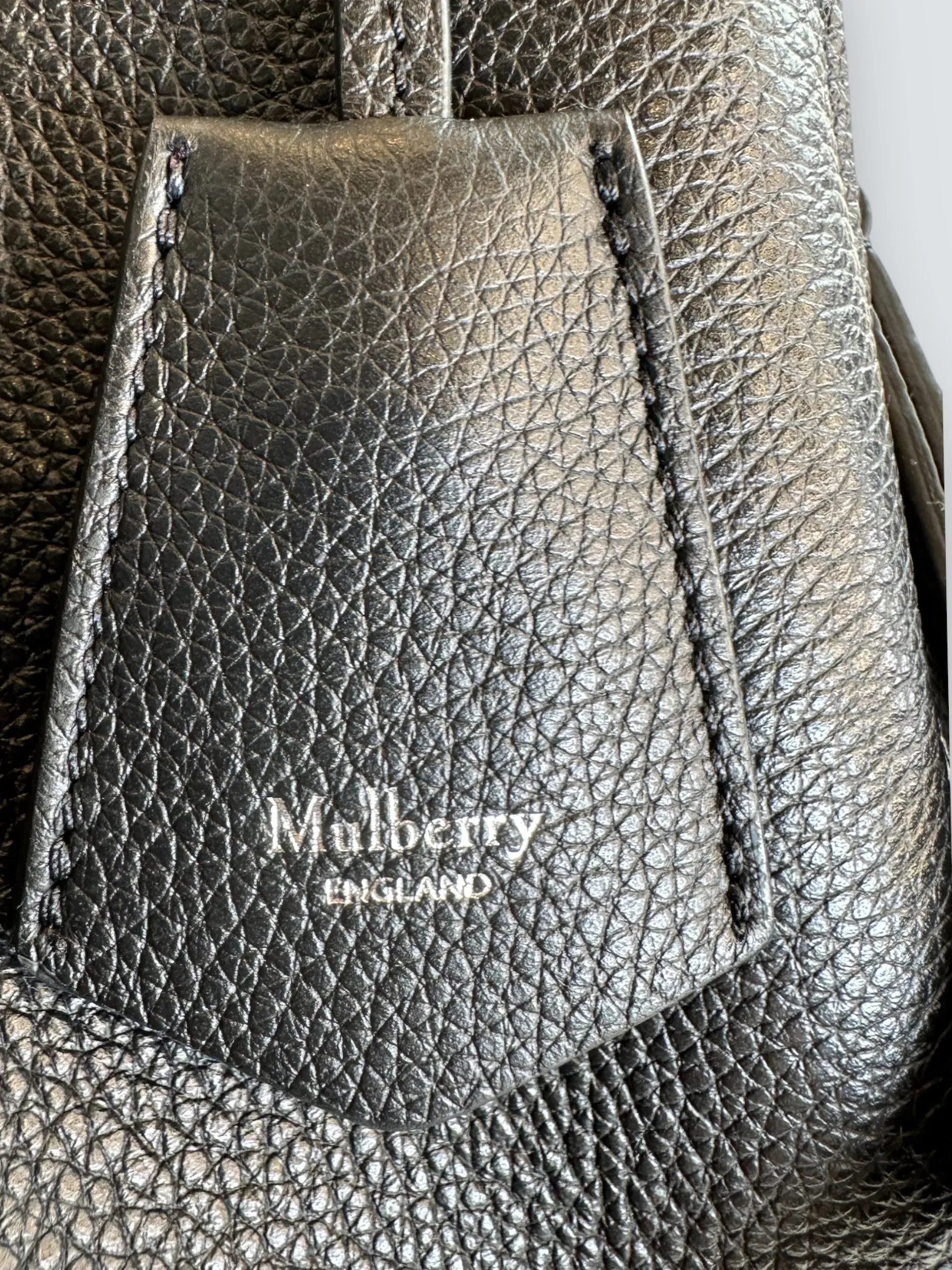 Mulberry Black Leather "Iris" Shoulder Bag