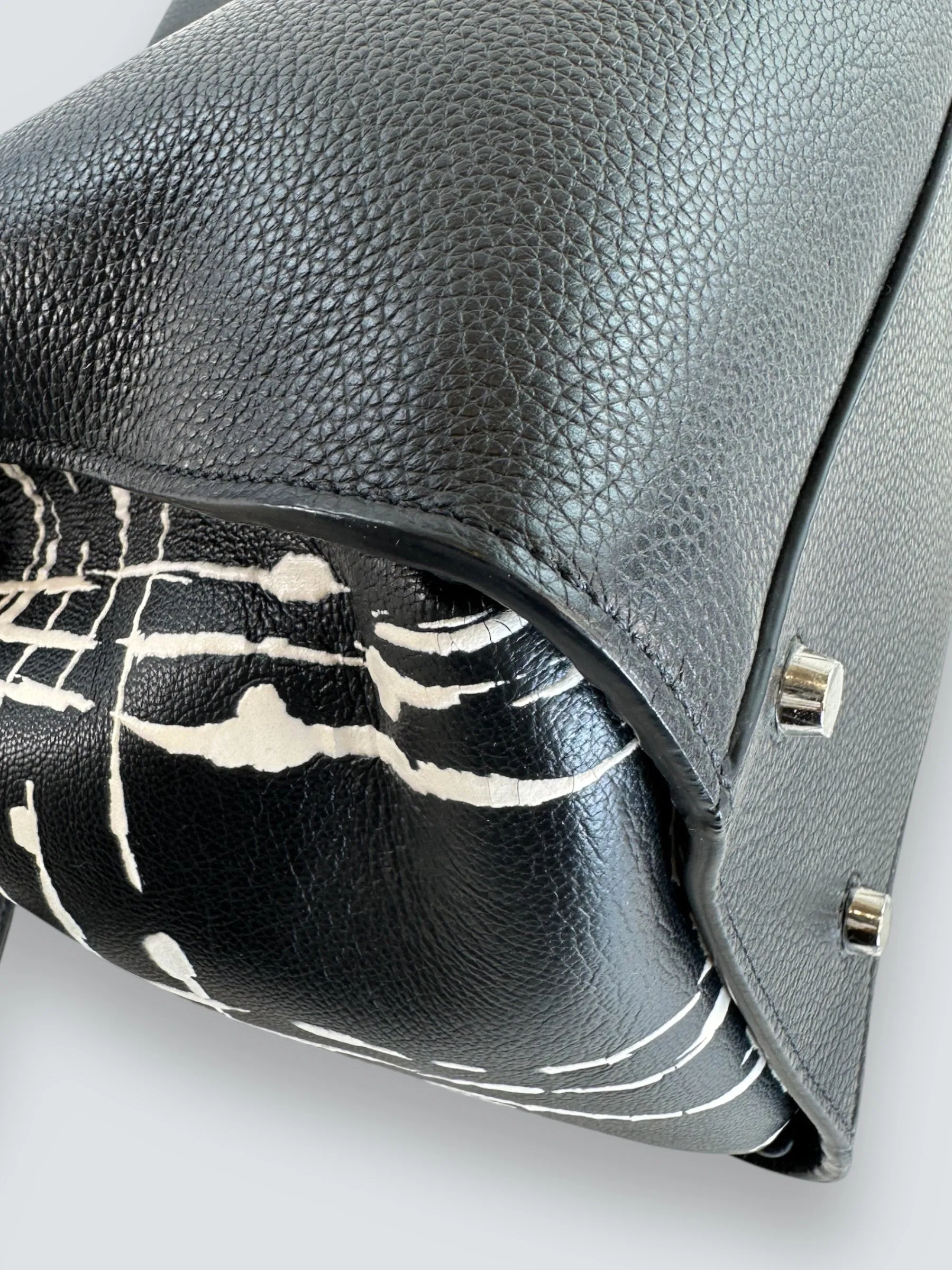 Mulberry Black Leather "Iris" Shoulder Bag