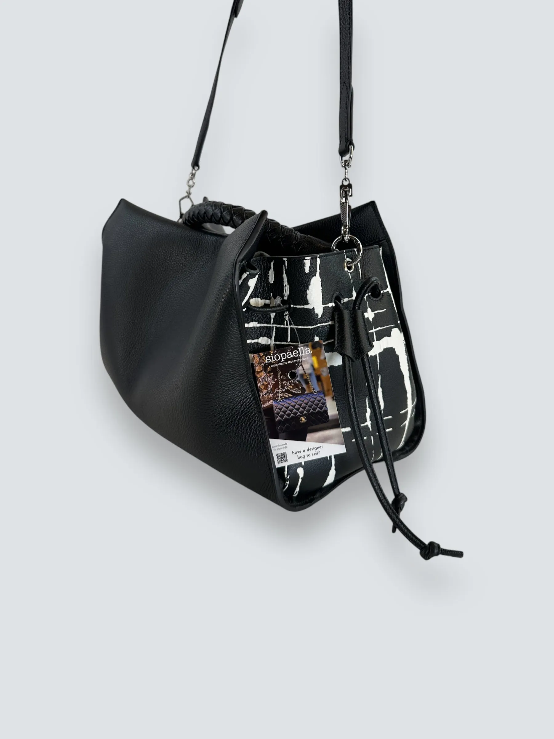Mulberry Black Leather "Iris" Shoulder Bag