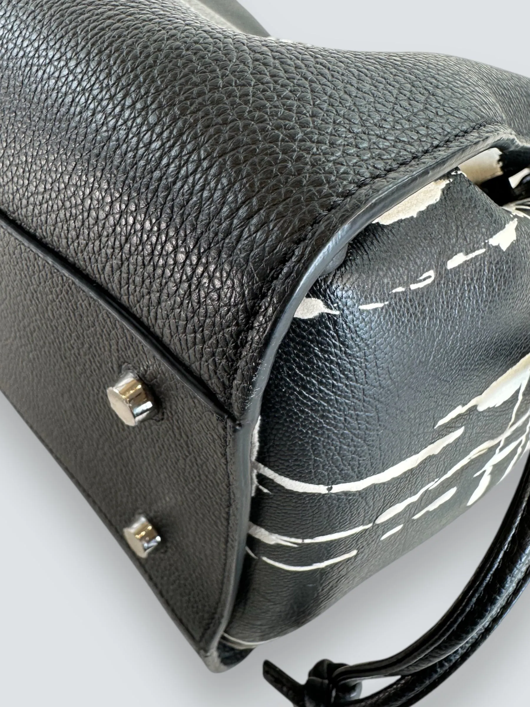 Mulberry Black Leather "Iris" Shoulder Bag