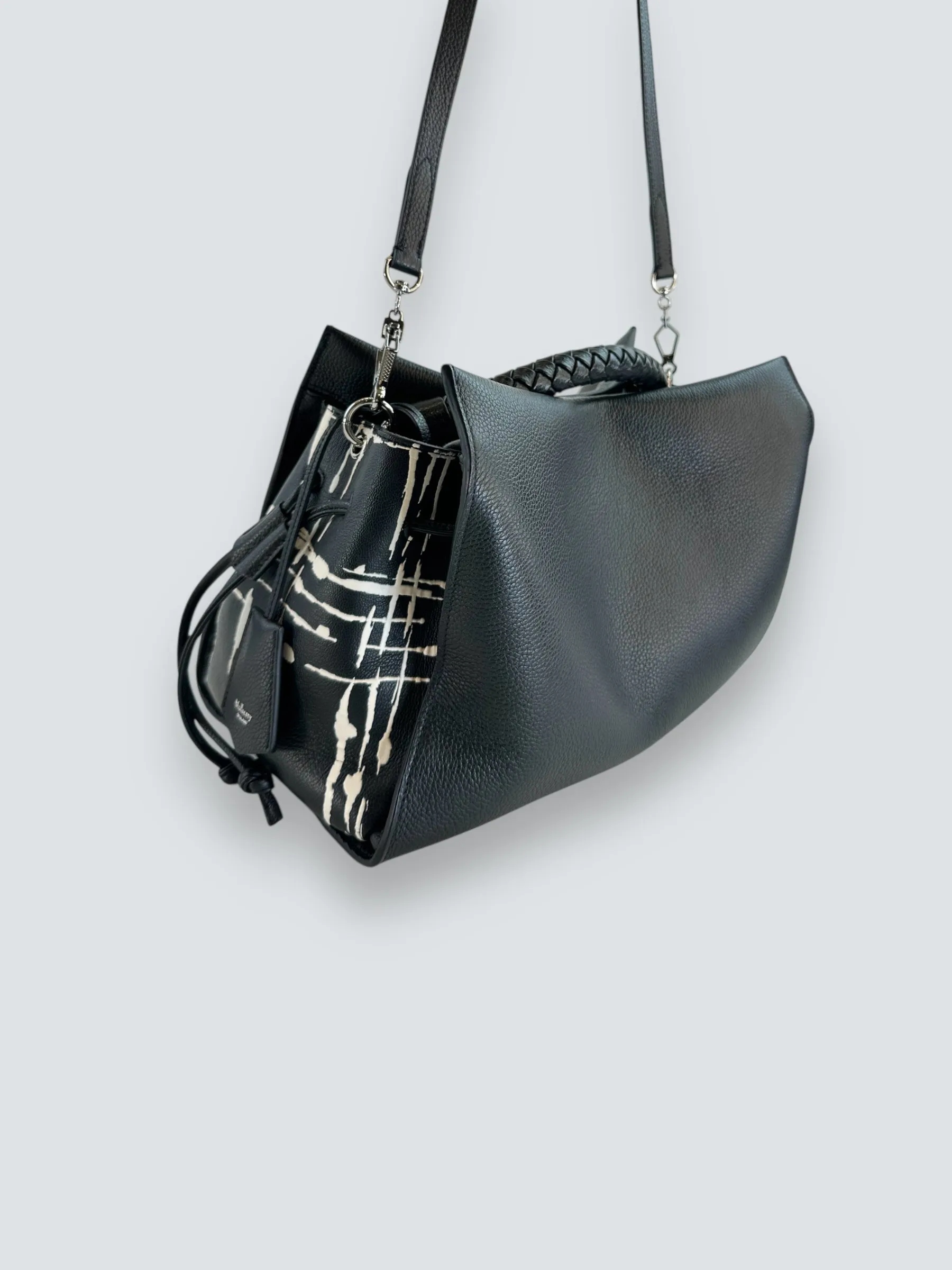 Mulberry Black Leather "Iris" Shoulder Bag