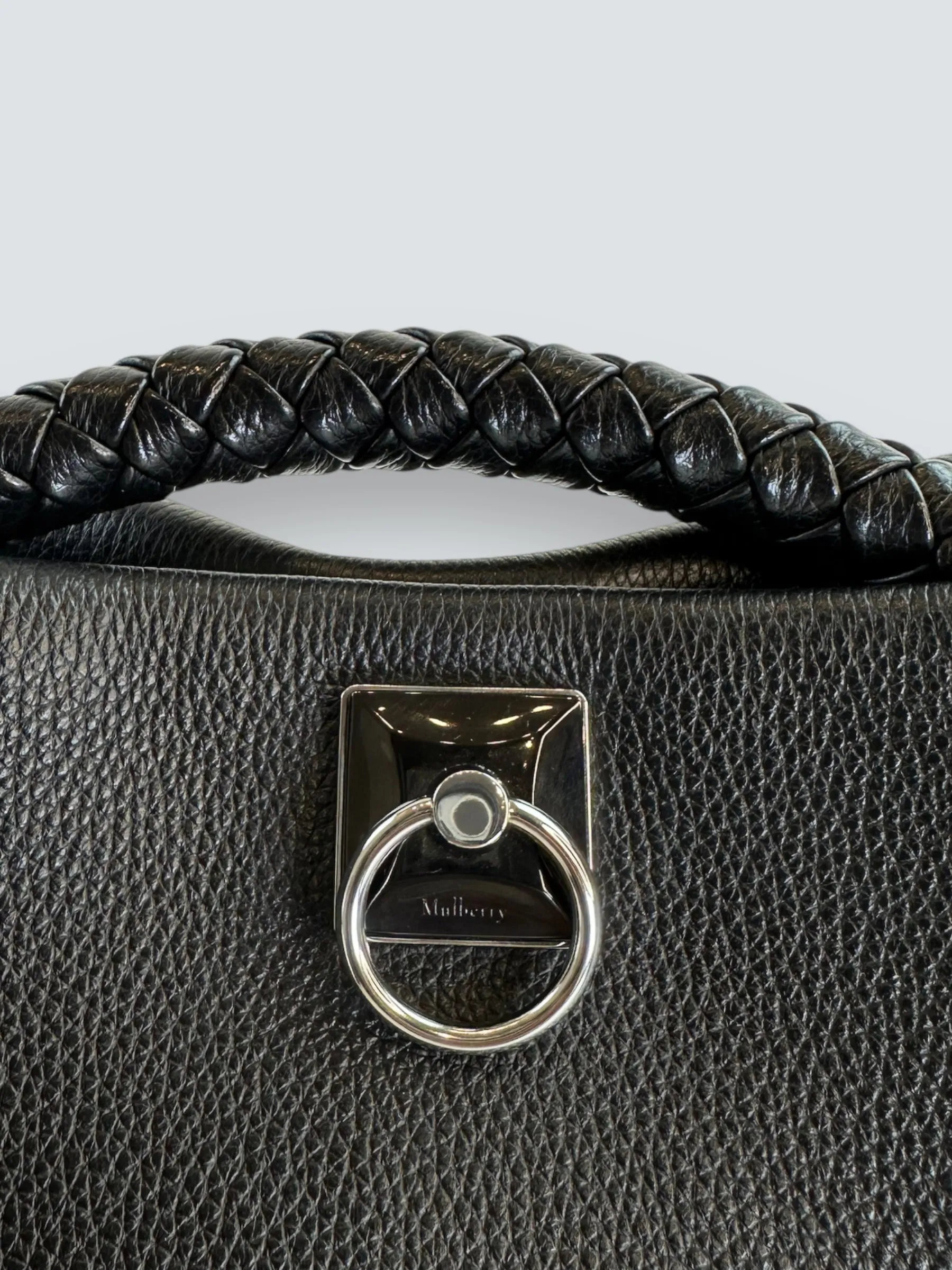 Mulberry Black Leather "Iris" Shoulder Bag