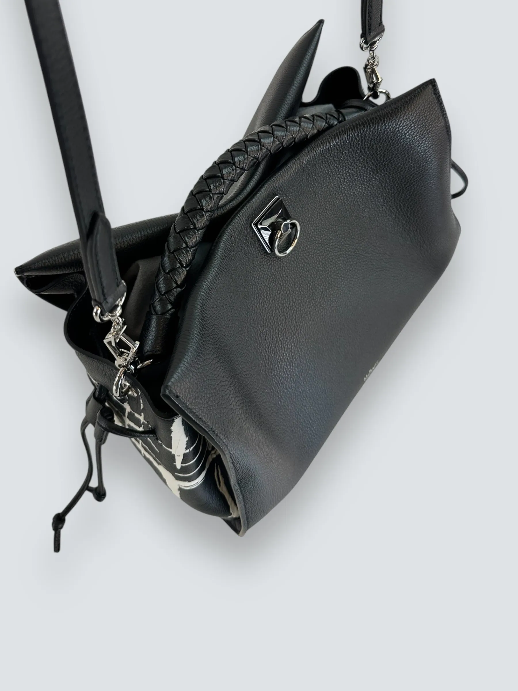 Mulberry Black Leather "Iris" Shoulder Bag
