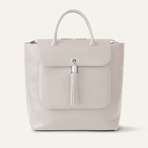 Poppy Backpack | Porcelain with Silver hardware