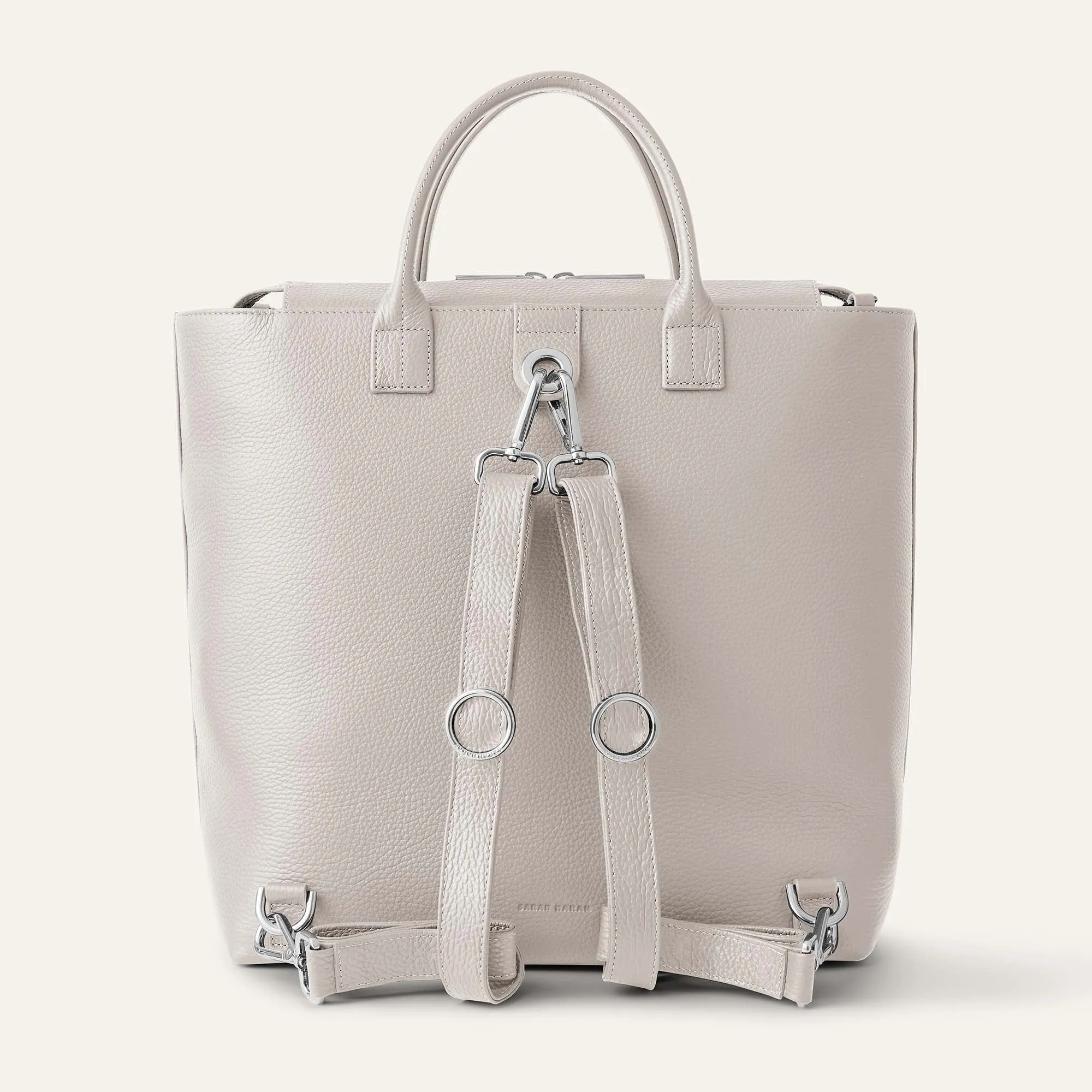 Poppy Backpack | Porcelain with Silver hardware