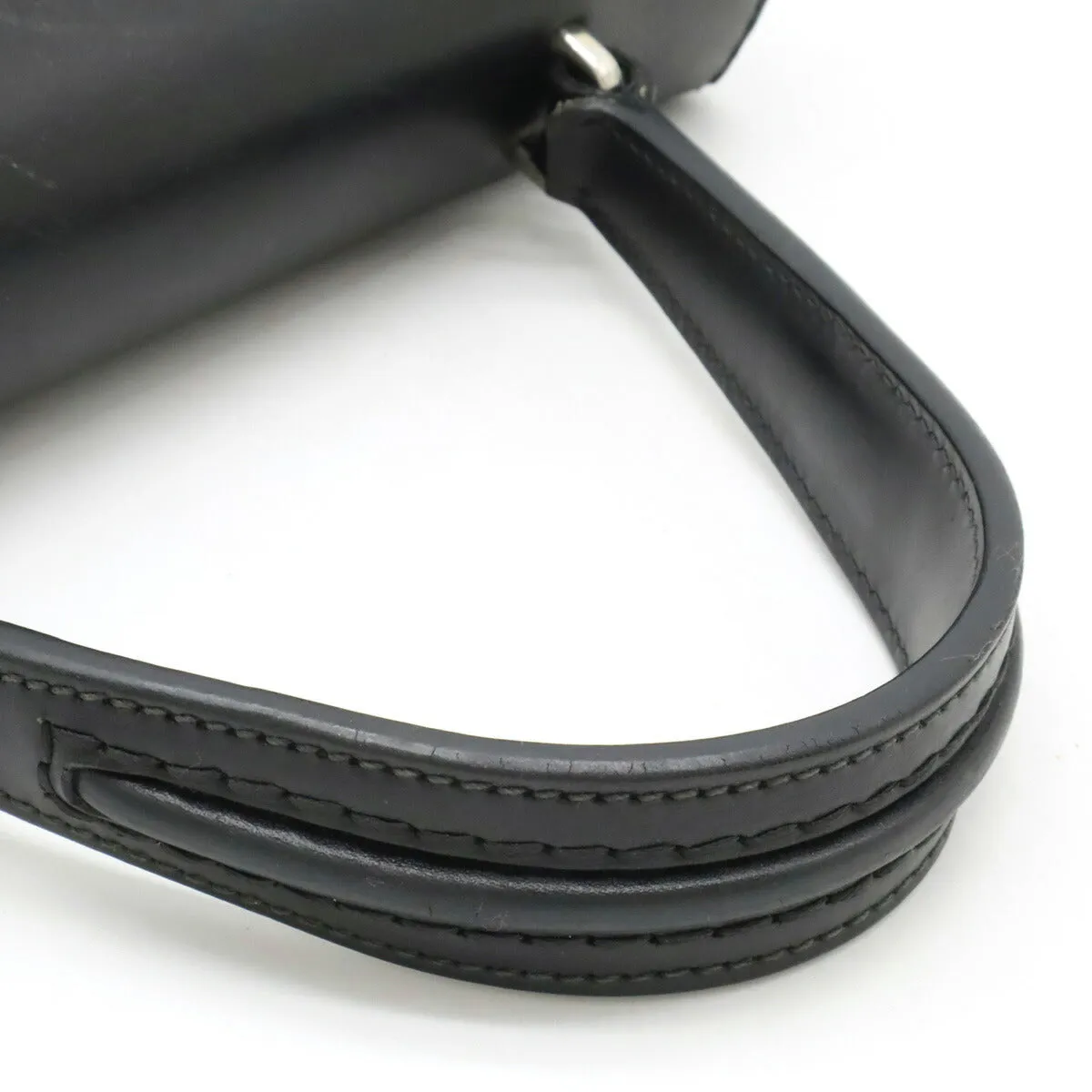 Prada Leather Stitch Rim Flap Handbag