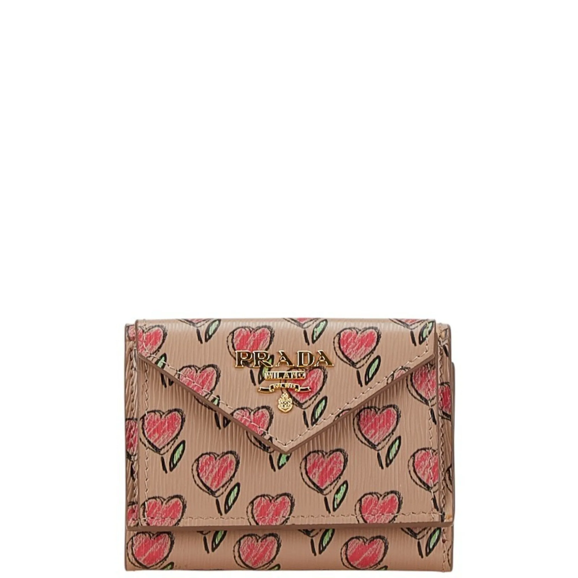 Prada pink Leather Wallet (Tri-Fold) (Pre-Owned)